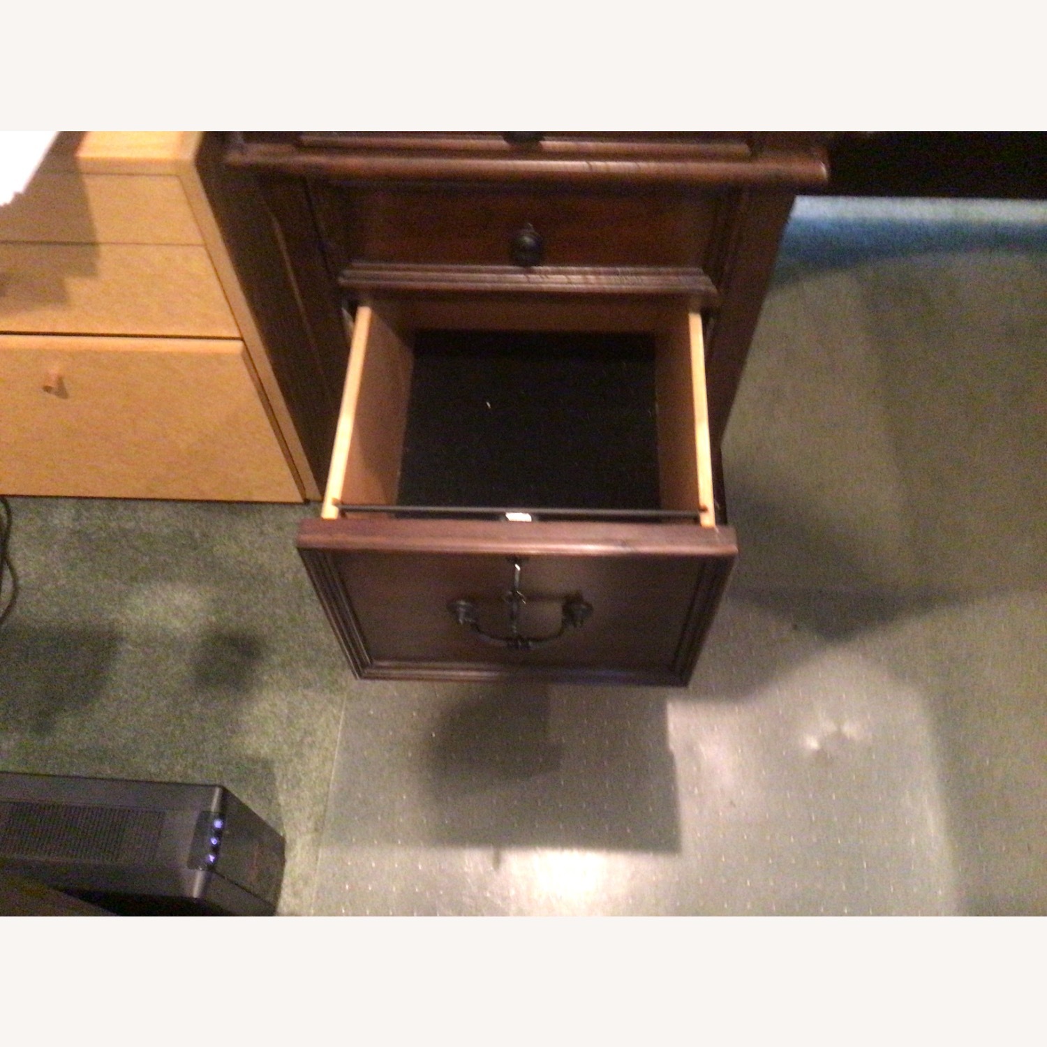 Dark Brown Wood Desk - image-6