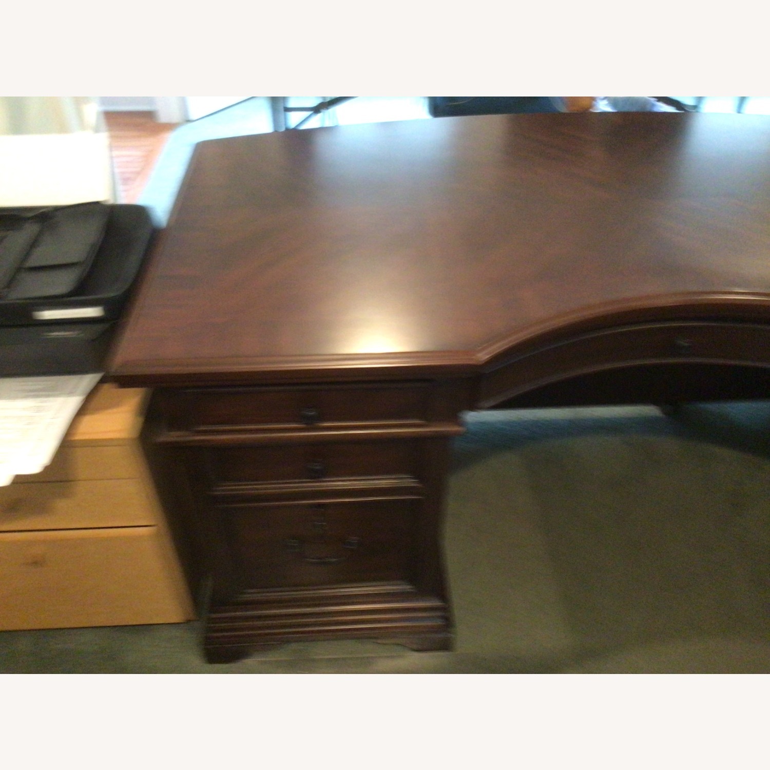 Dark Brown Wood Desk - image-13