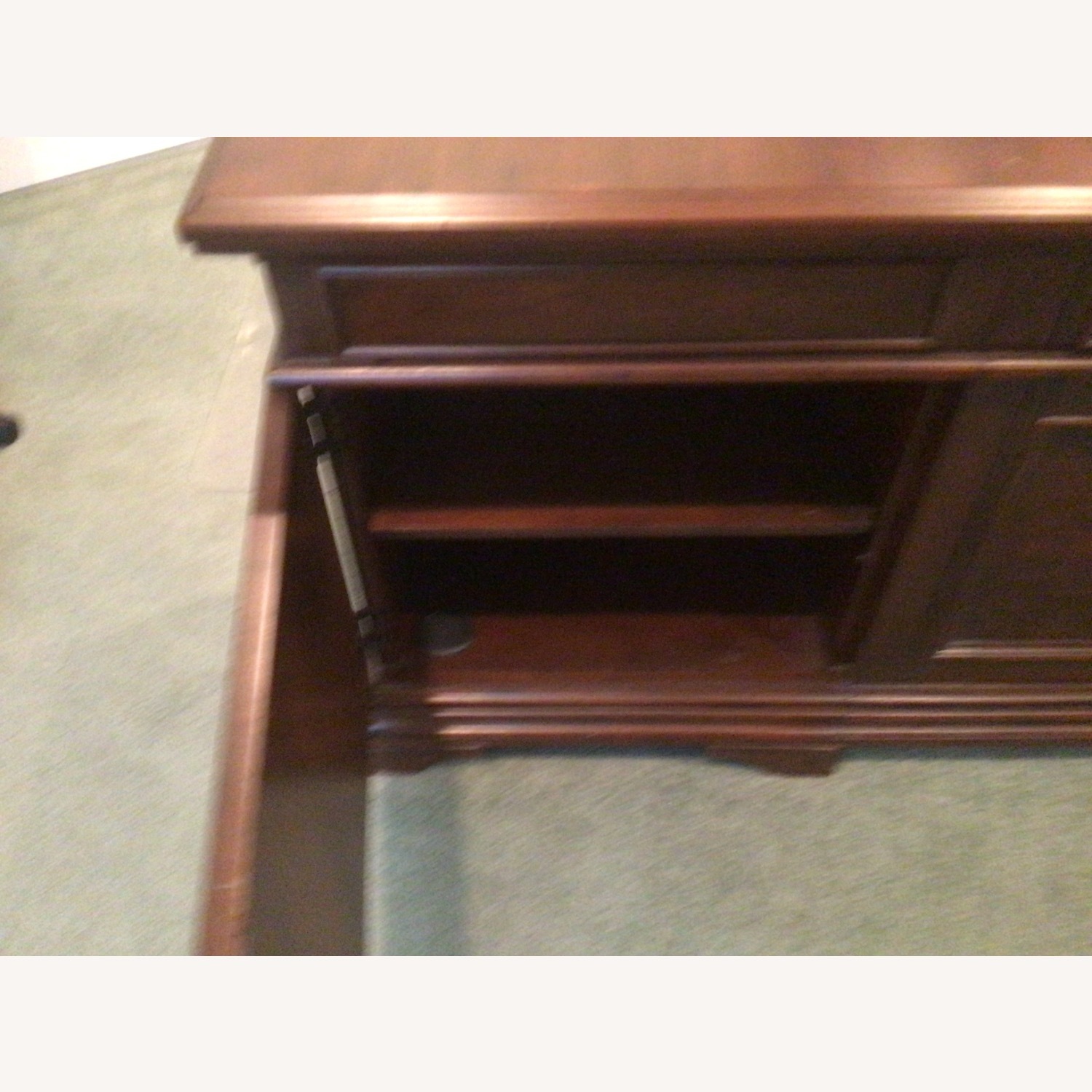 Dark Brown Wood Desk - image-8