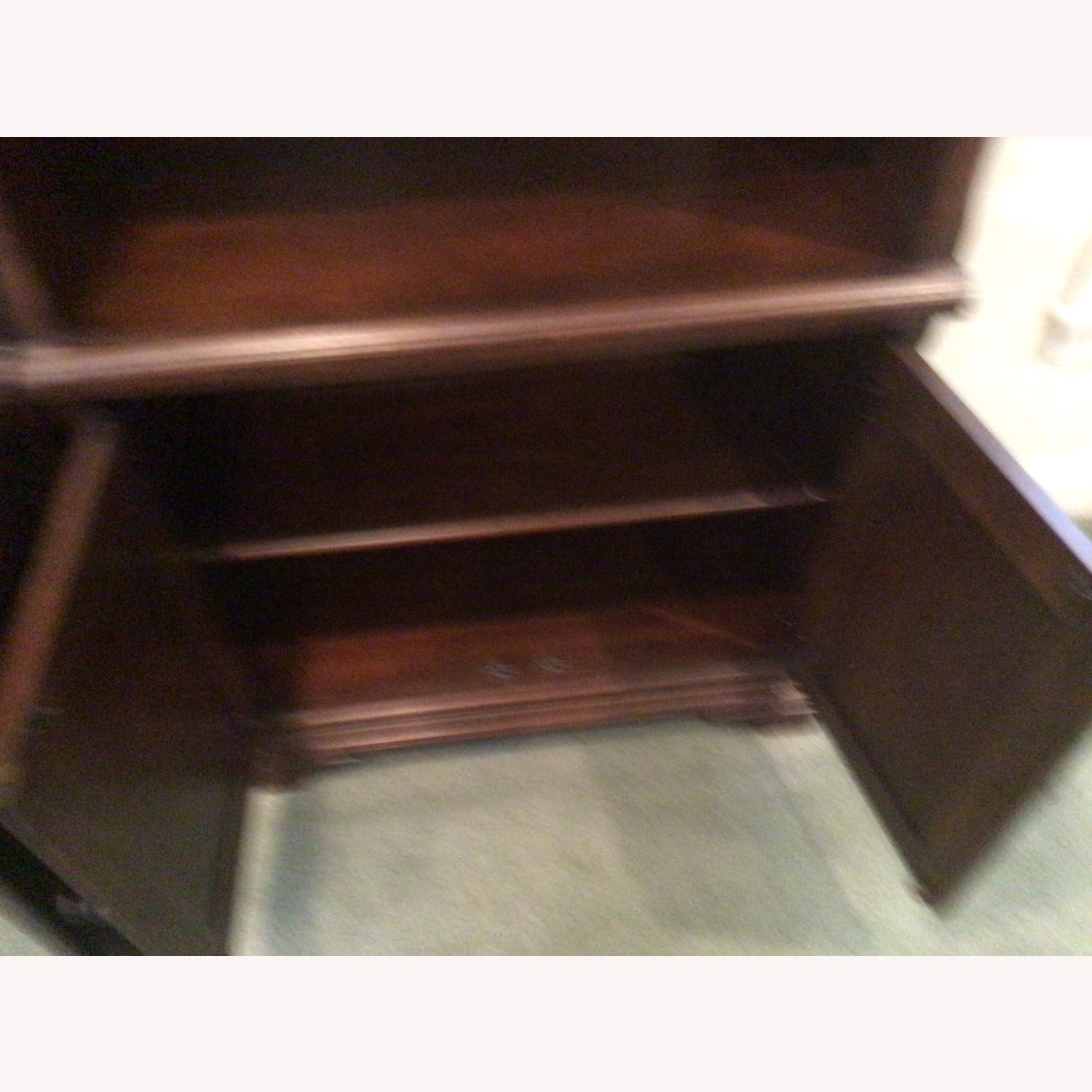 Dark Brown Wood Desk - image-3