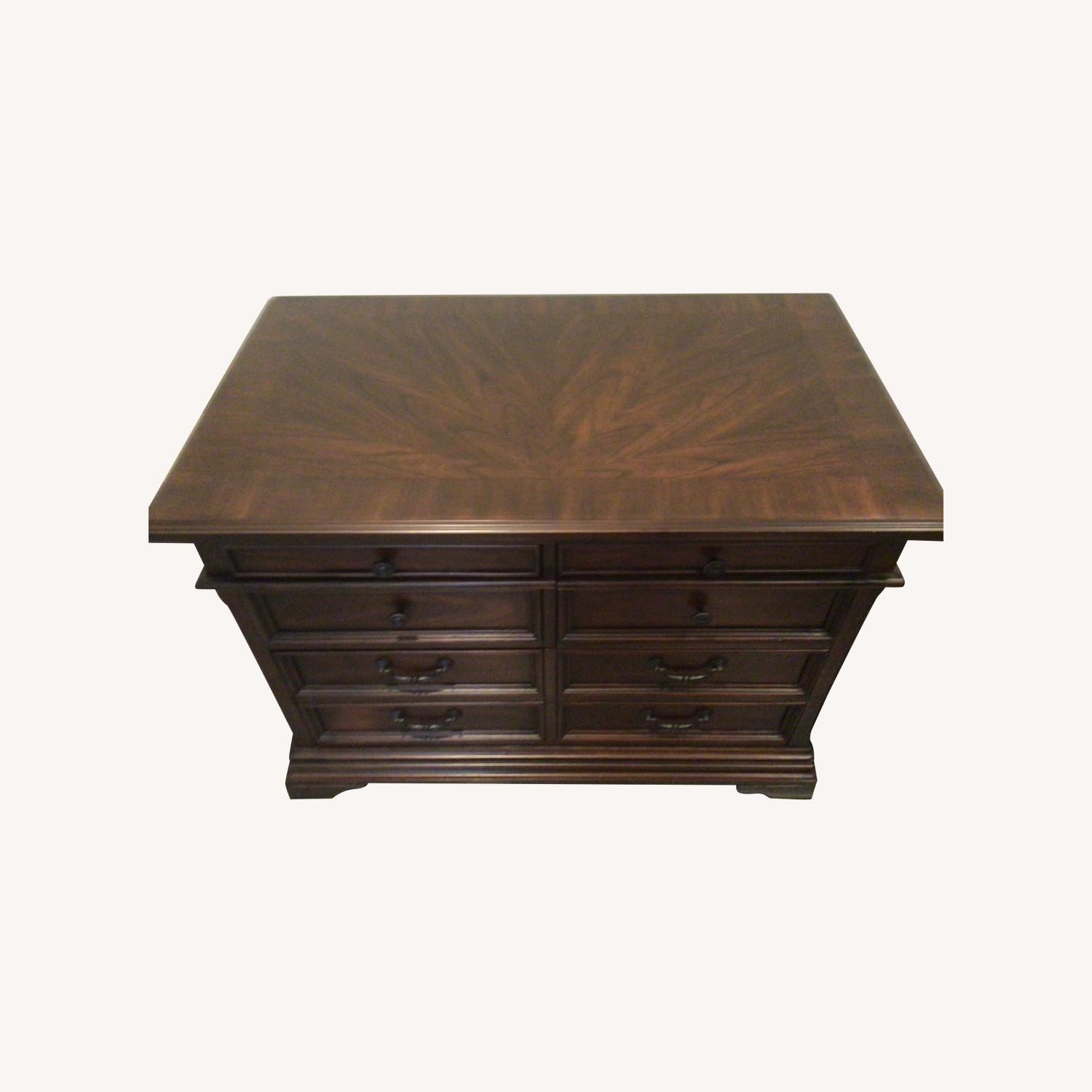 Dark Brown Wood Dresser - image-0