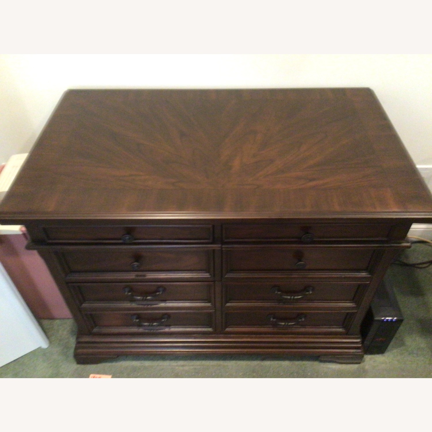 Dark Brown Wood Dresser - image-1