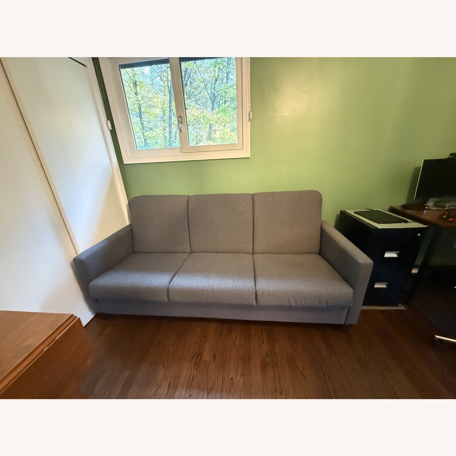 Wayfair Dark Gray Fabric Futon - image-1