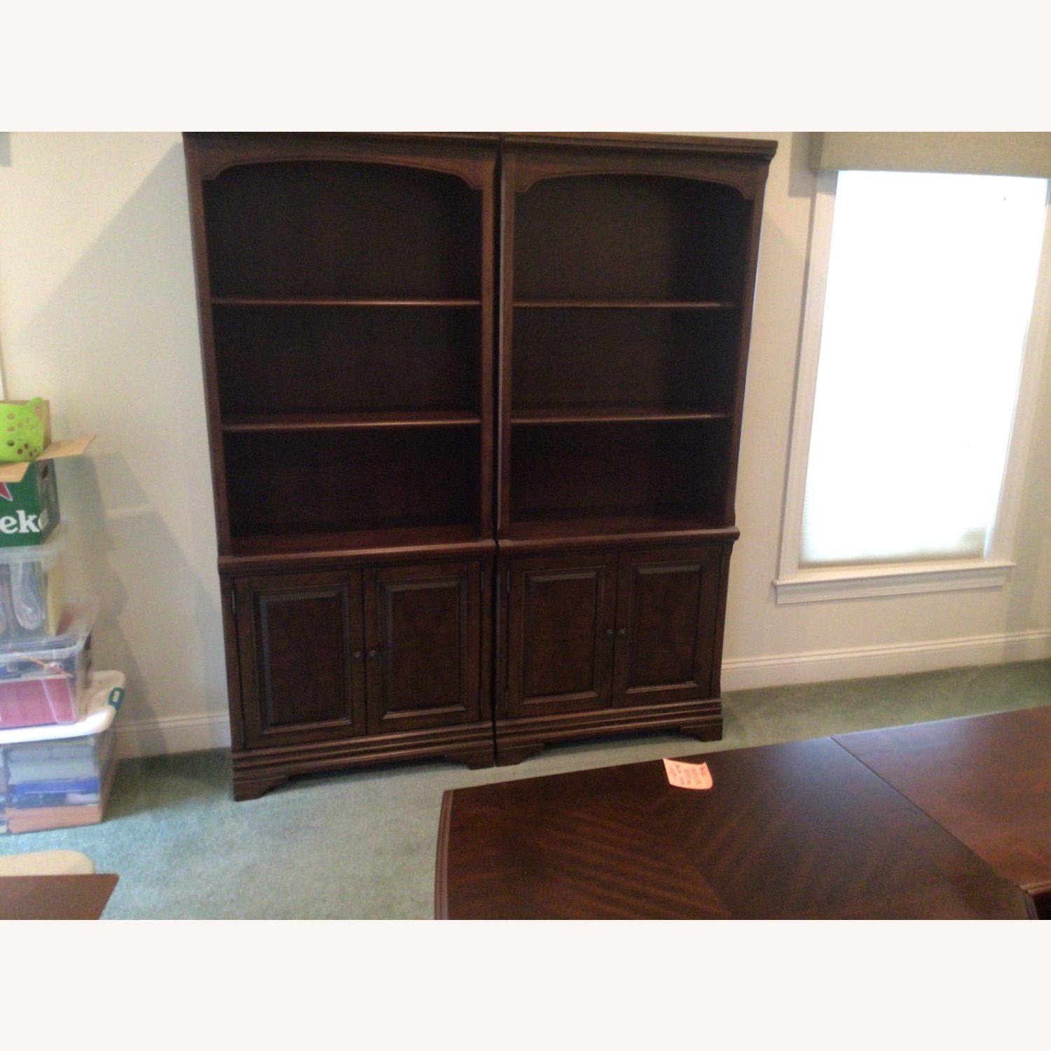 Dark Brown Wood Bookcase - image-1
