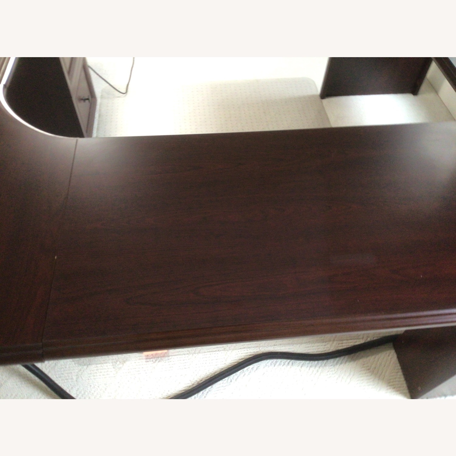 Dark Brown Wood Desk - image-4