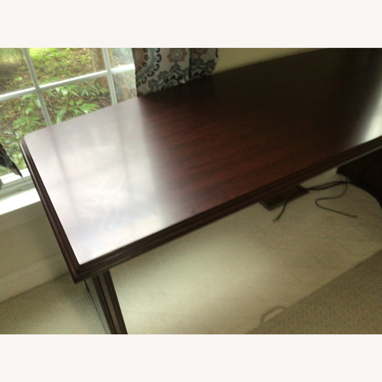Dark Brown Wood Desk - image-3