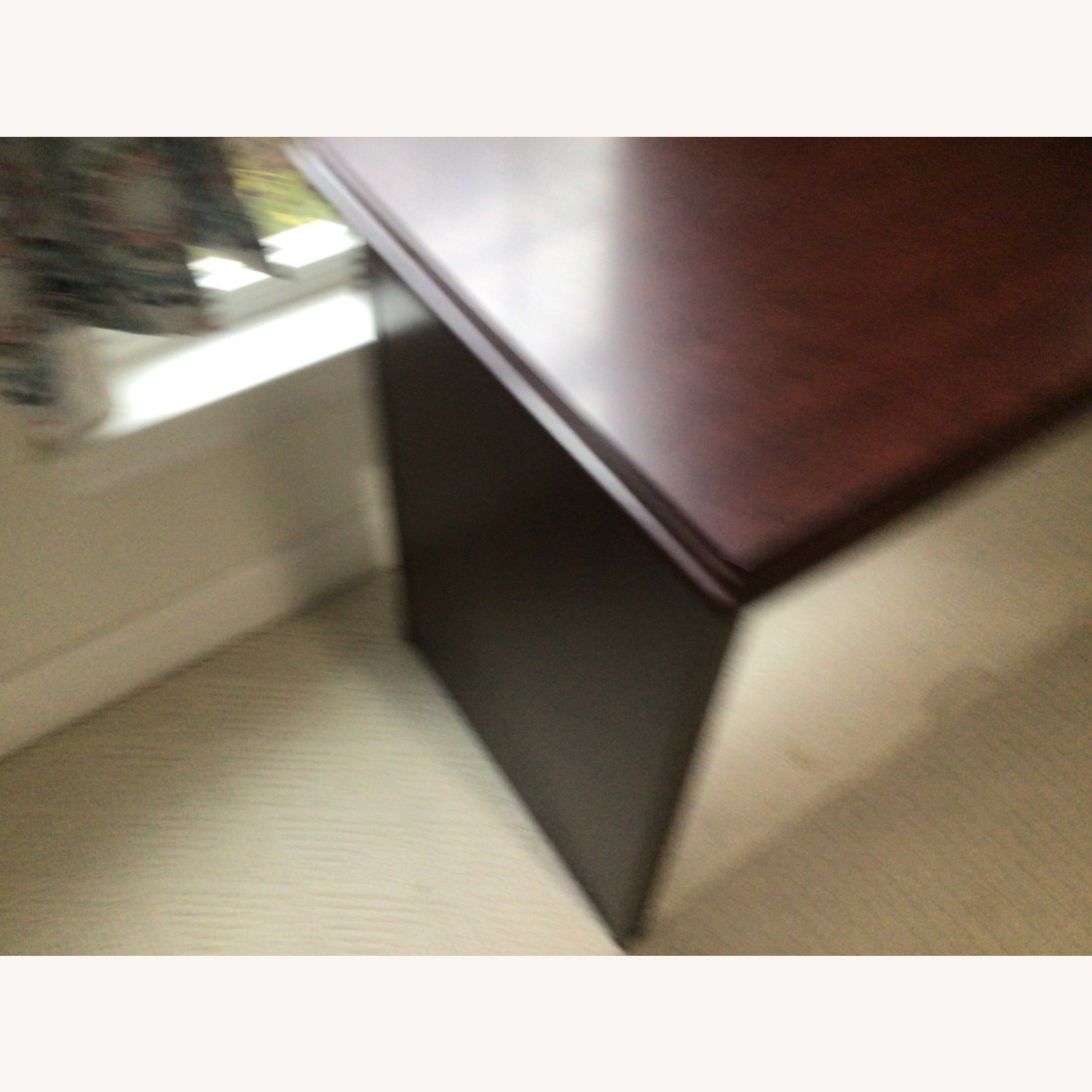 Dark Brown Wood Desk - image-6