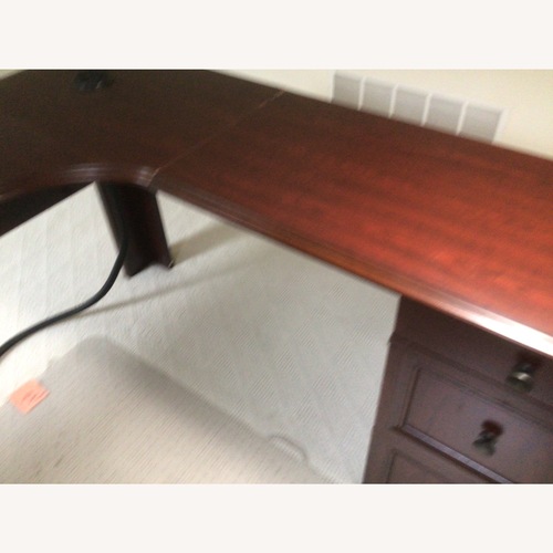 Used Dark Brown Wood Desk for sale on AptDeco