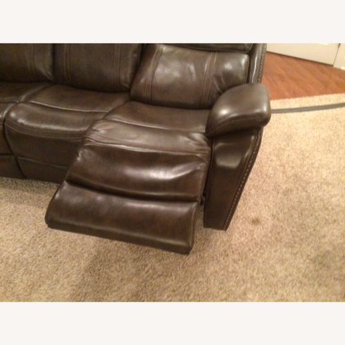 Used Dark Brown Leather 3+ Seater Sofa for sale on AptDeco