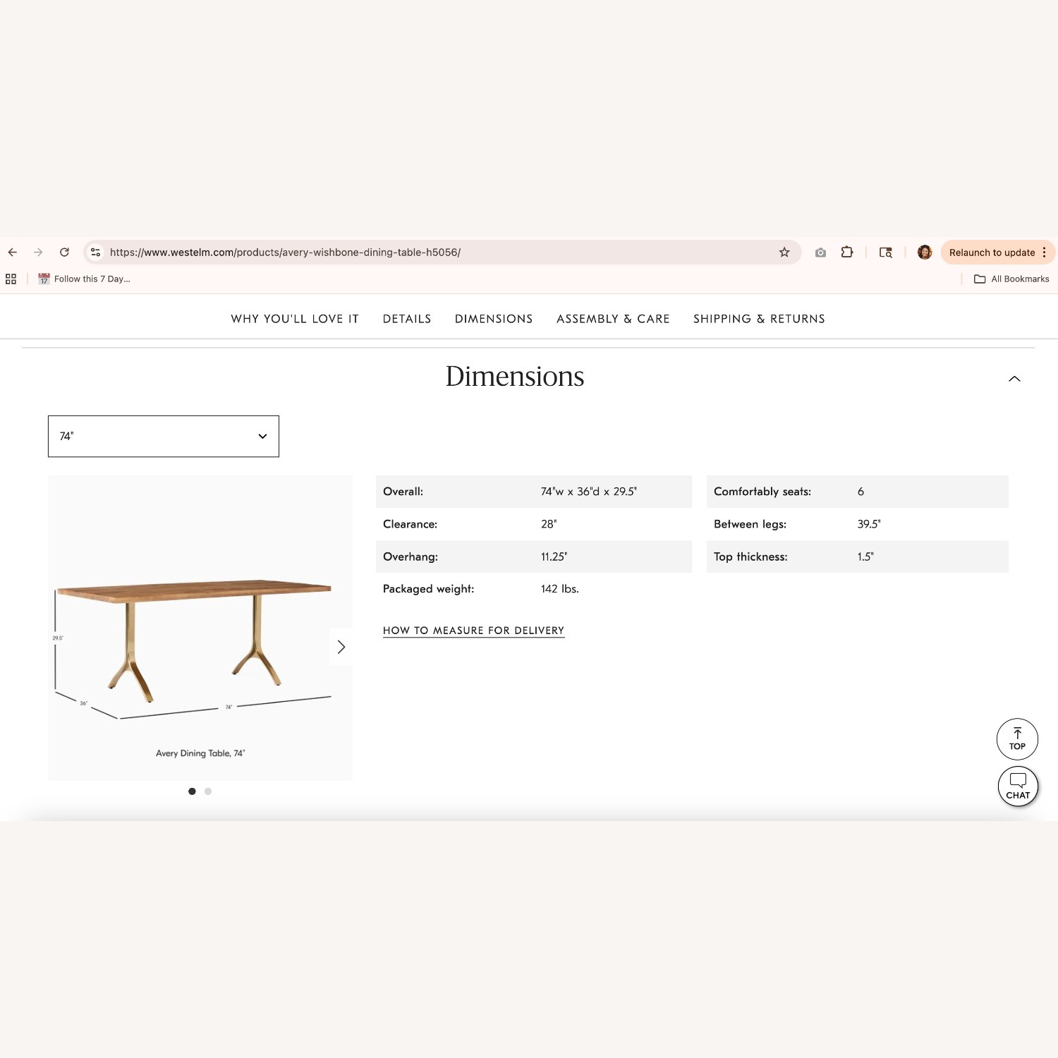 West Elm Avery Wishbone Dining Table - image-4