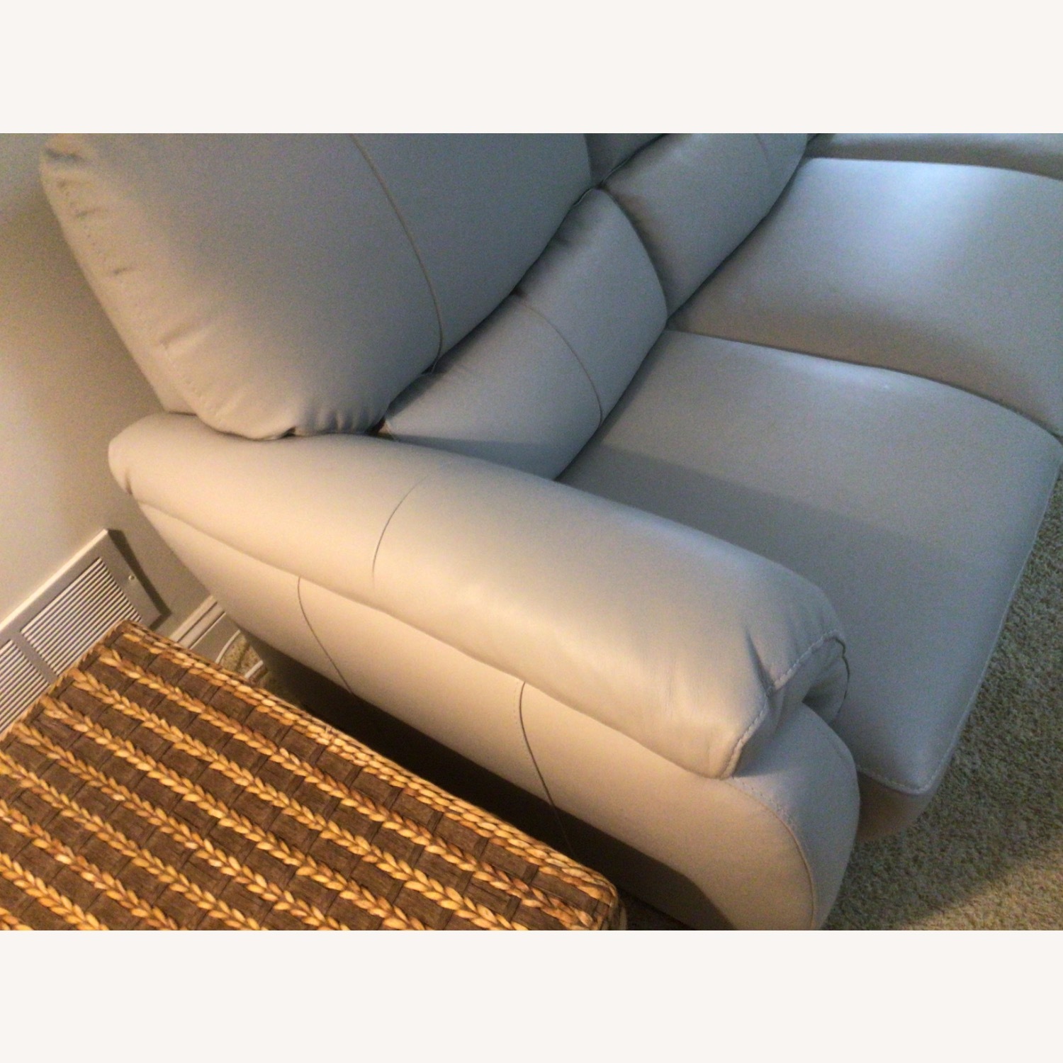 Light Gray Leather 3+ Seater Sofa - image-2