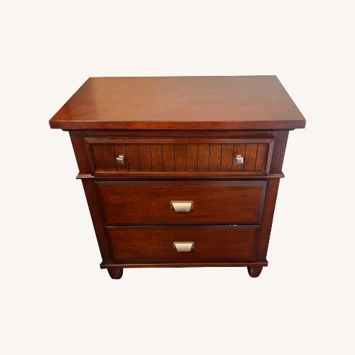 Used Bob's Discount Furniture Spencer Wood Nightstand for sale on AptDeco