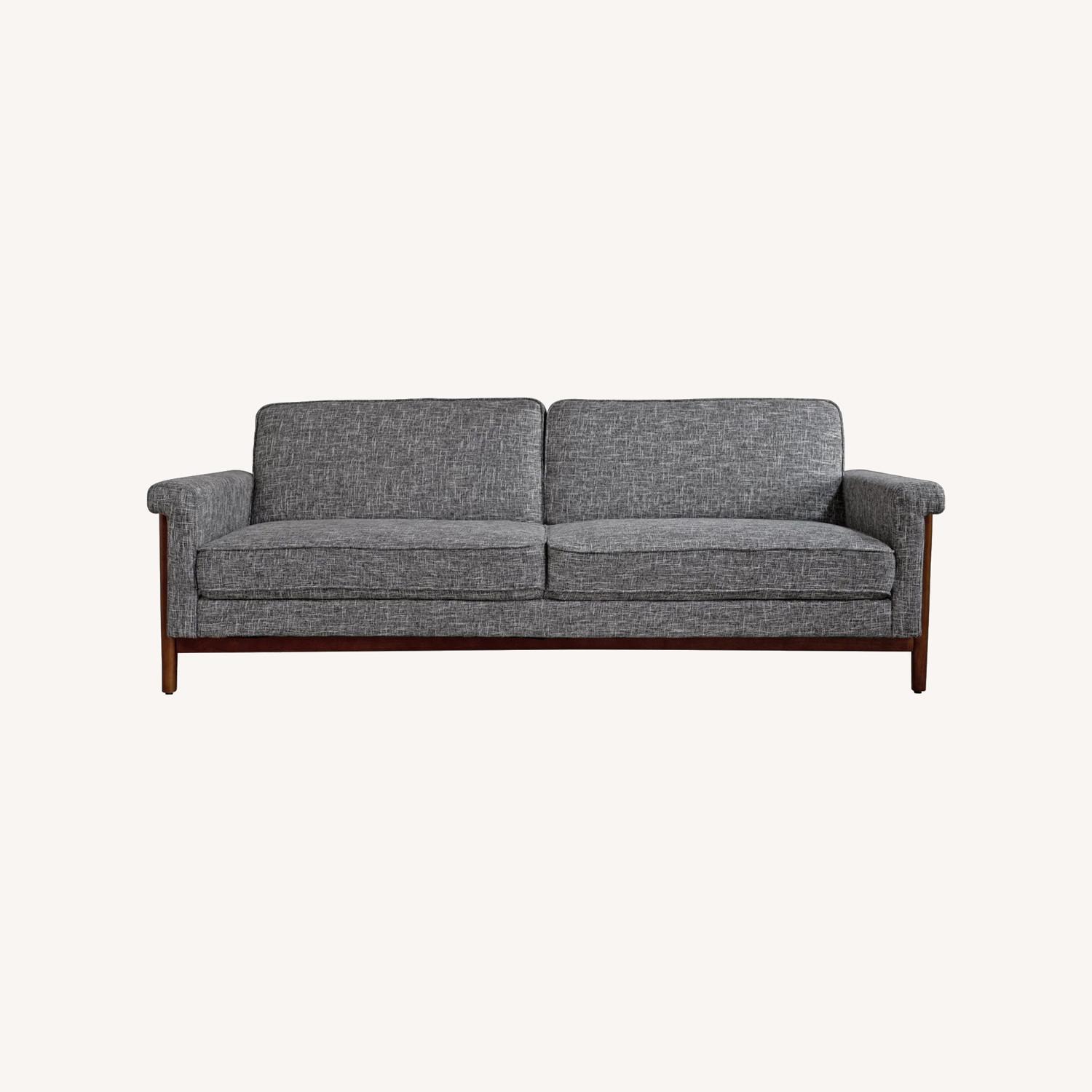 Dark Gray Full Fabric Futon - image-0