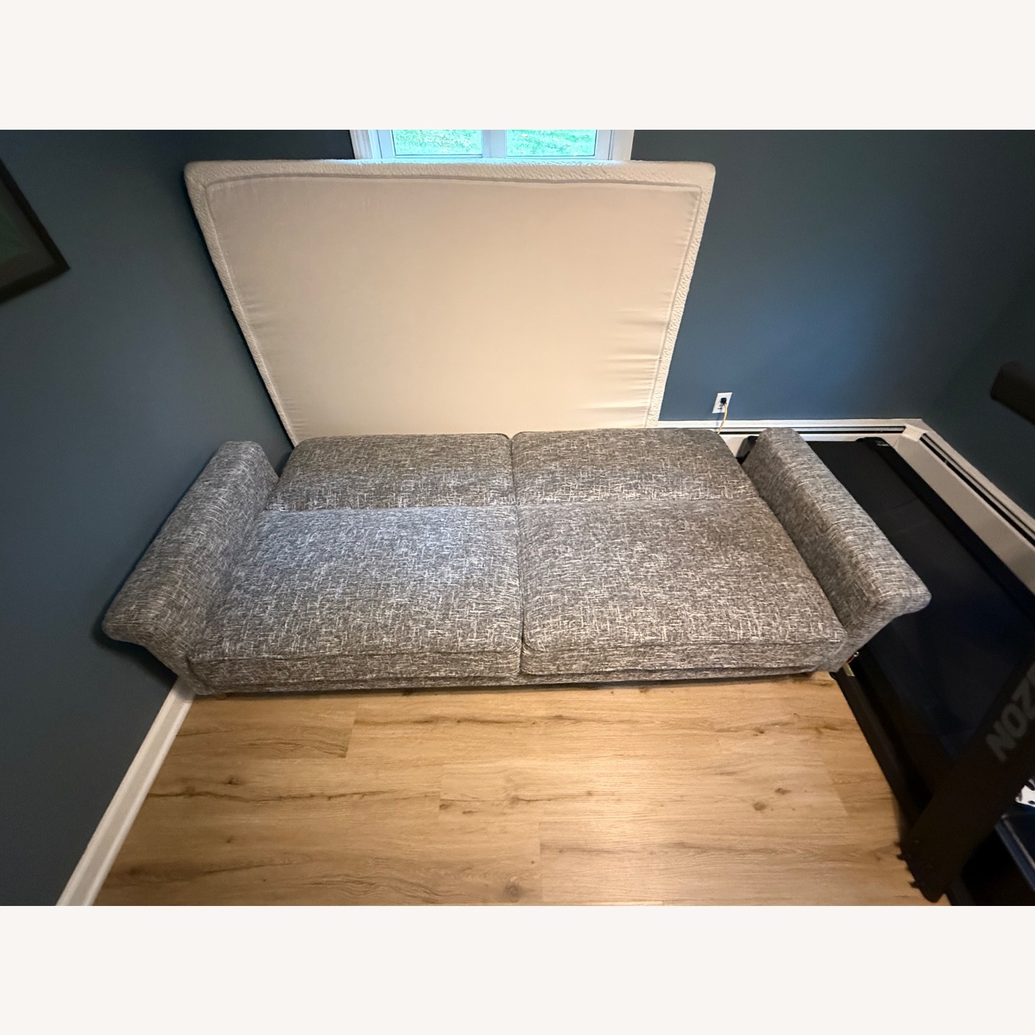 Dark Gray Full Fabric Futon - image-4