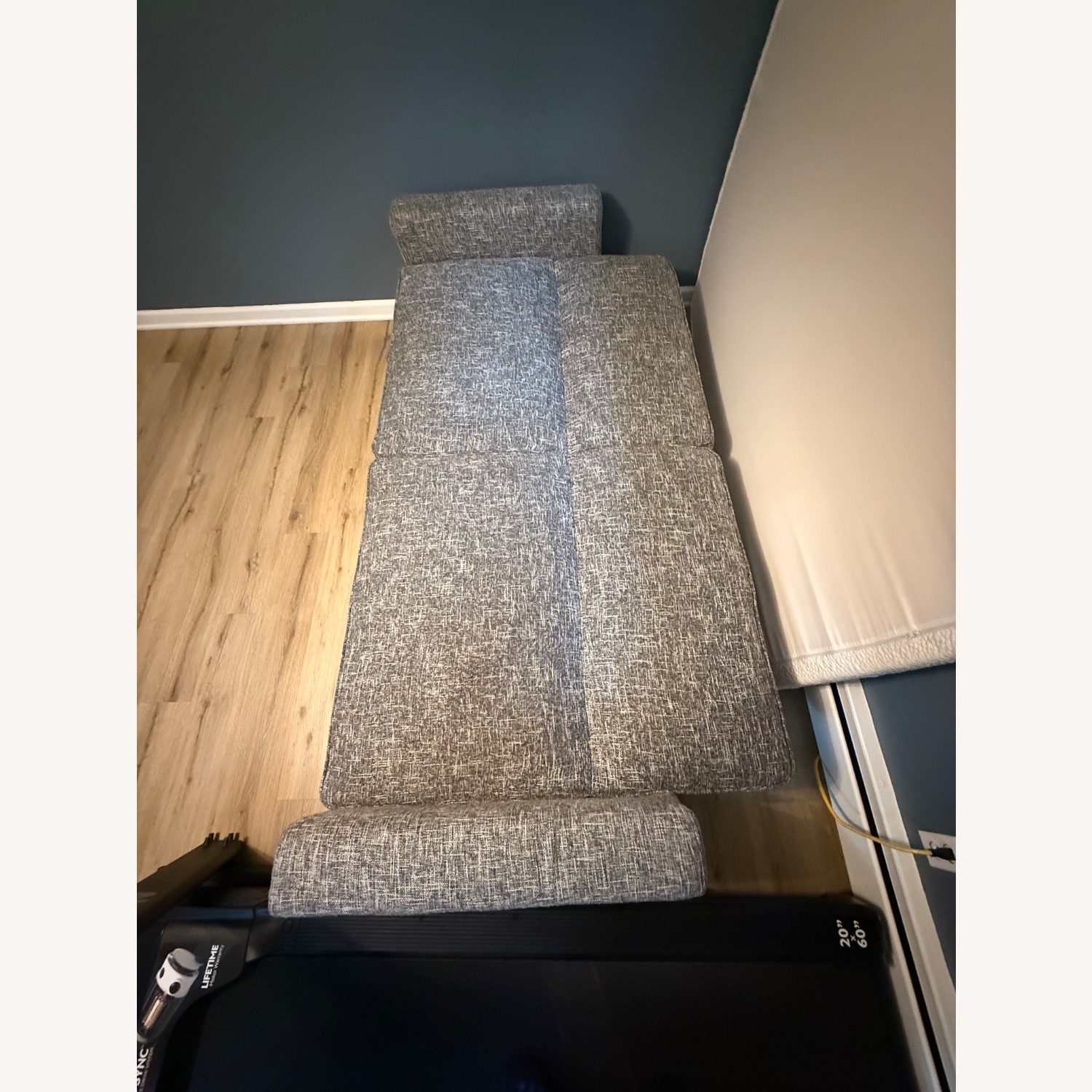 Dark Gray Full Fabric Futon - image-3
