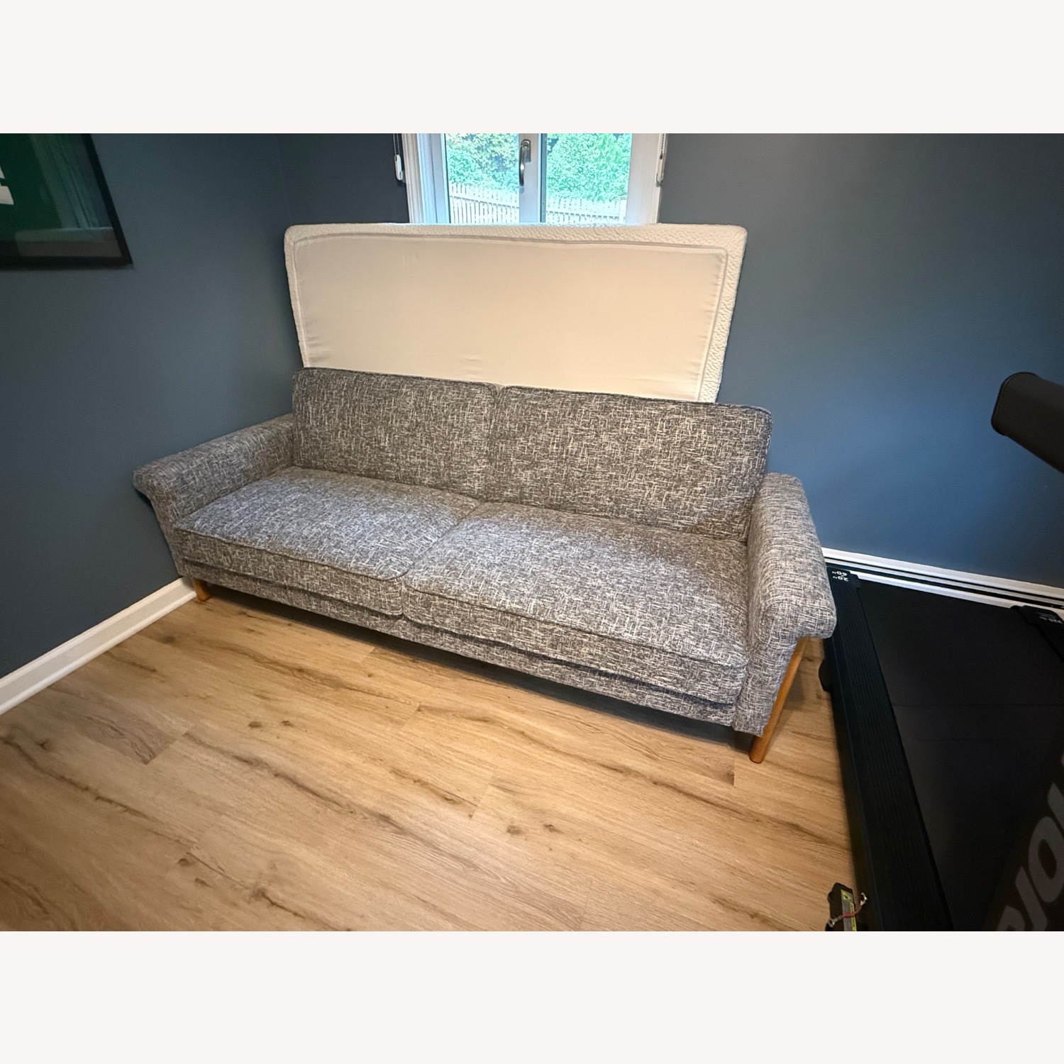 Dark Gray Full Fabric Futon - image-2
