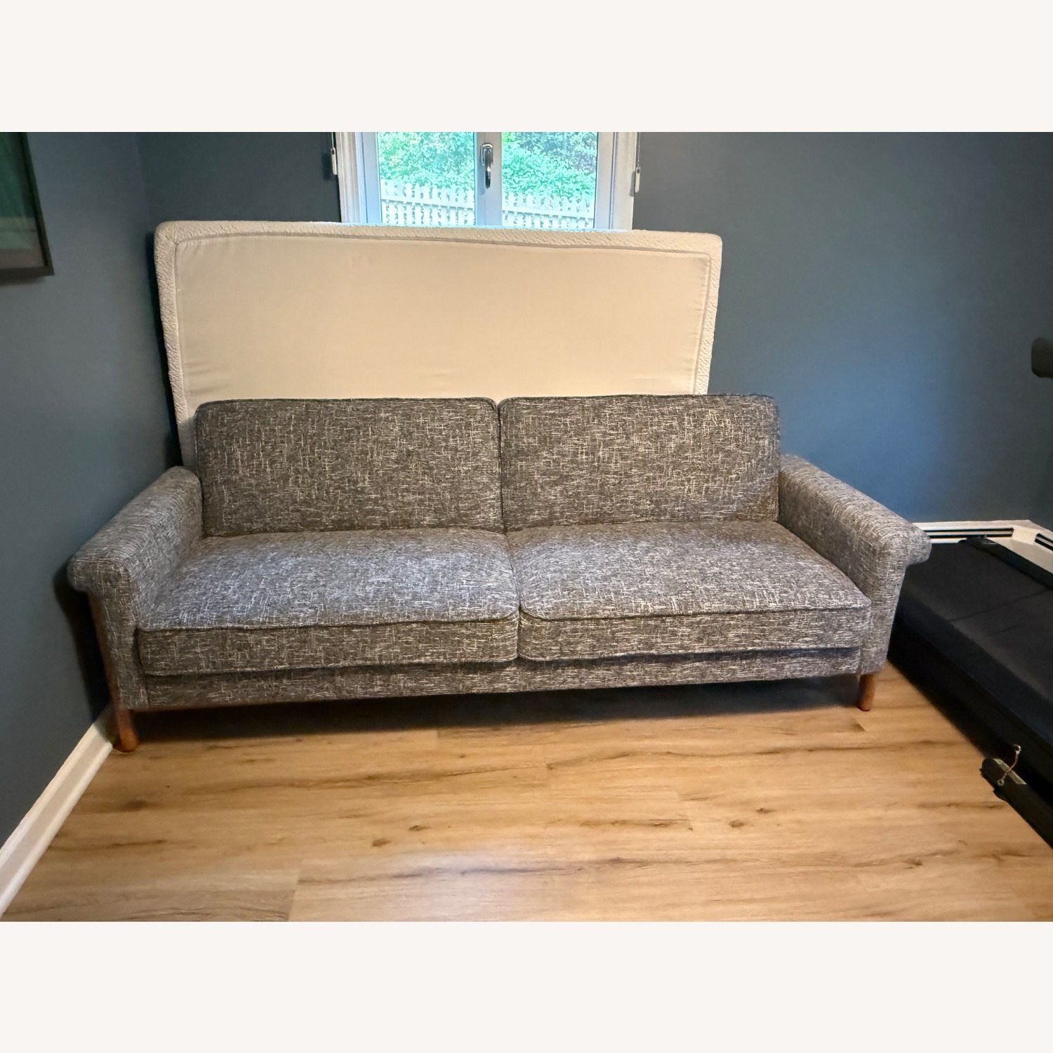 Dark Gray Full Fabric Futon - image-1