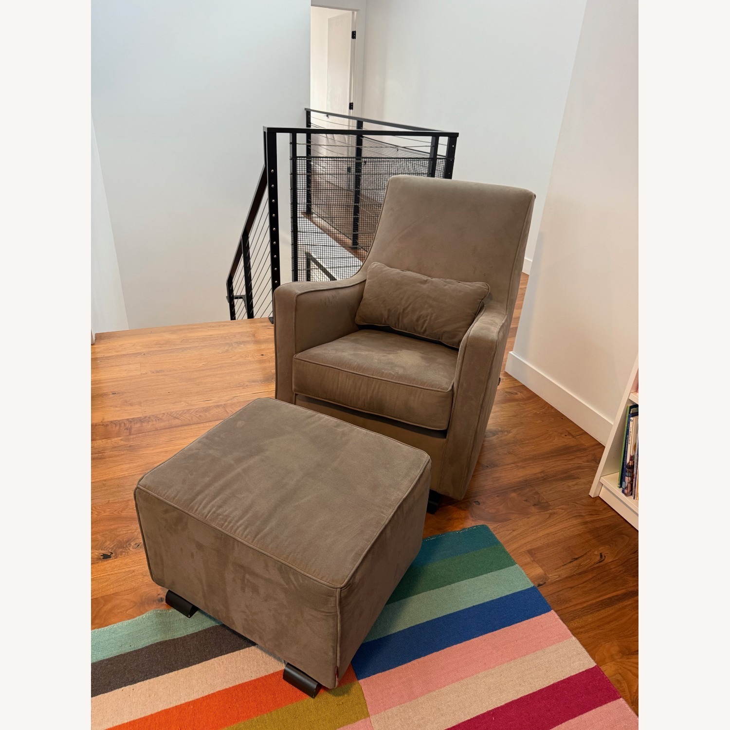 Monte Design Light Gray Microsuede Nursing Chair - image-1