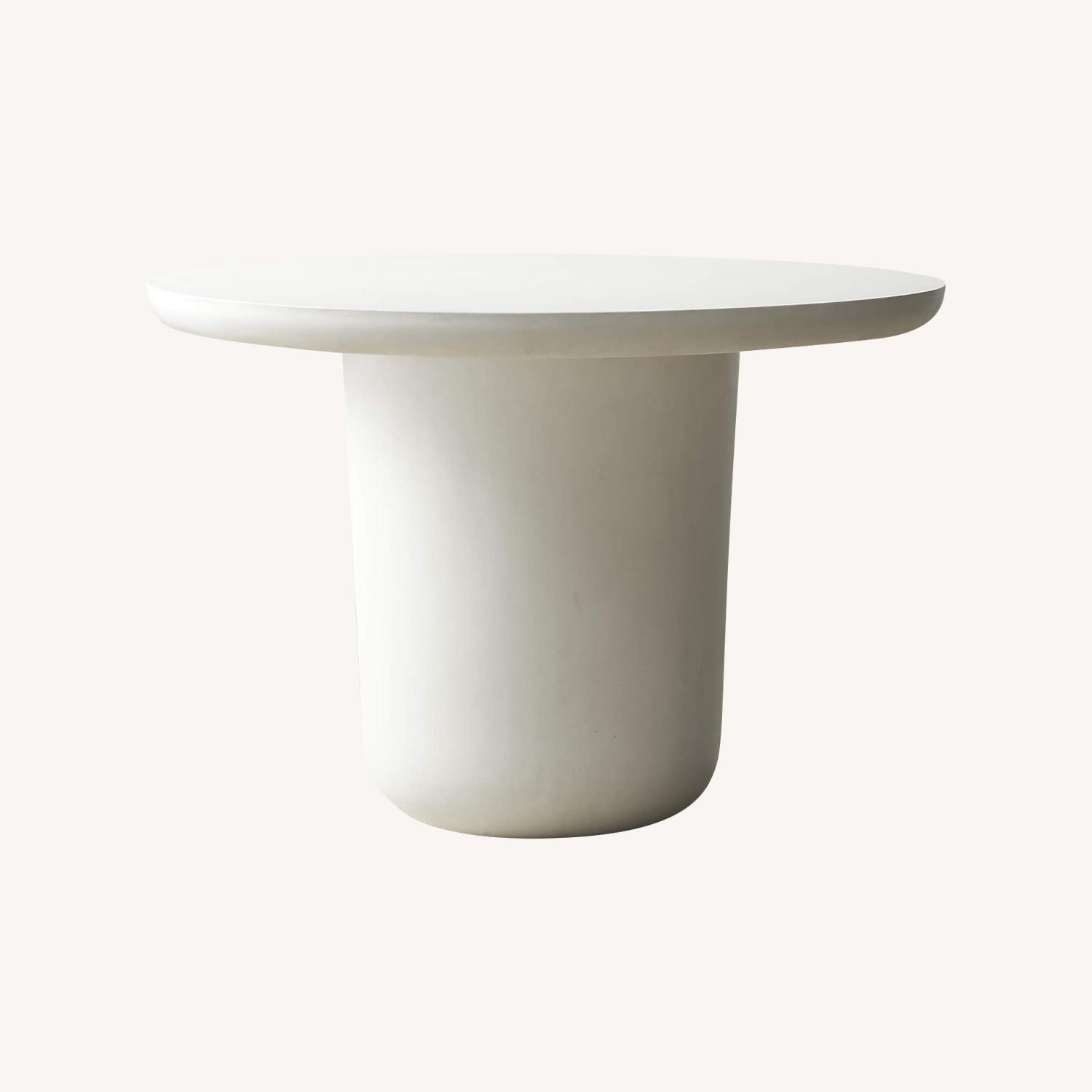 Lola 45" Round Ivory Concrete Dining Table - image-0