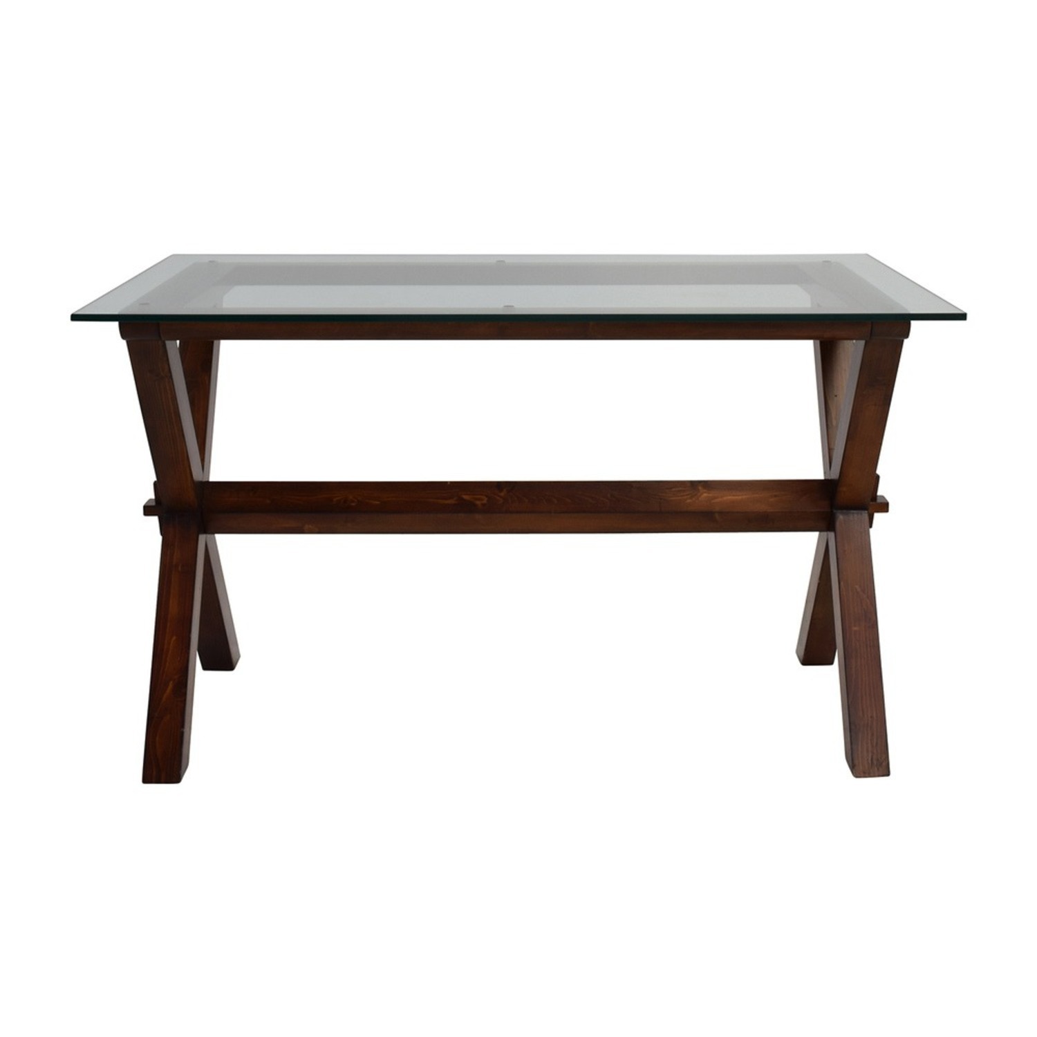 Pottery Barn Ava Desk Dark Brown Wood Desk - image-1