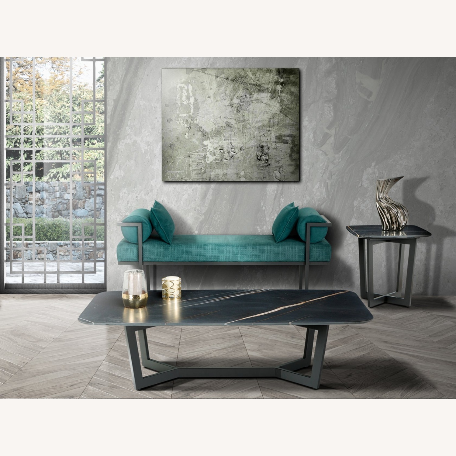 Stone Int Oscar Coffee Table - Sahara Noir Matte - image-4