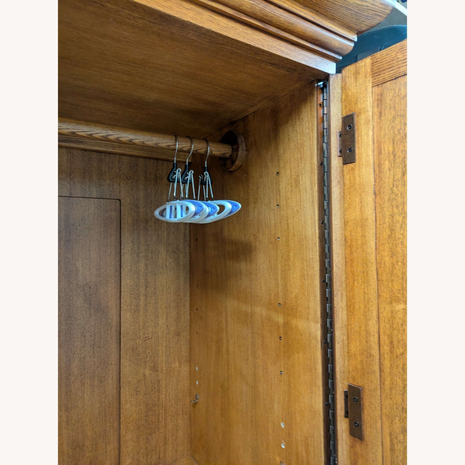 Light Brown Wood Armoire - image-11