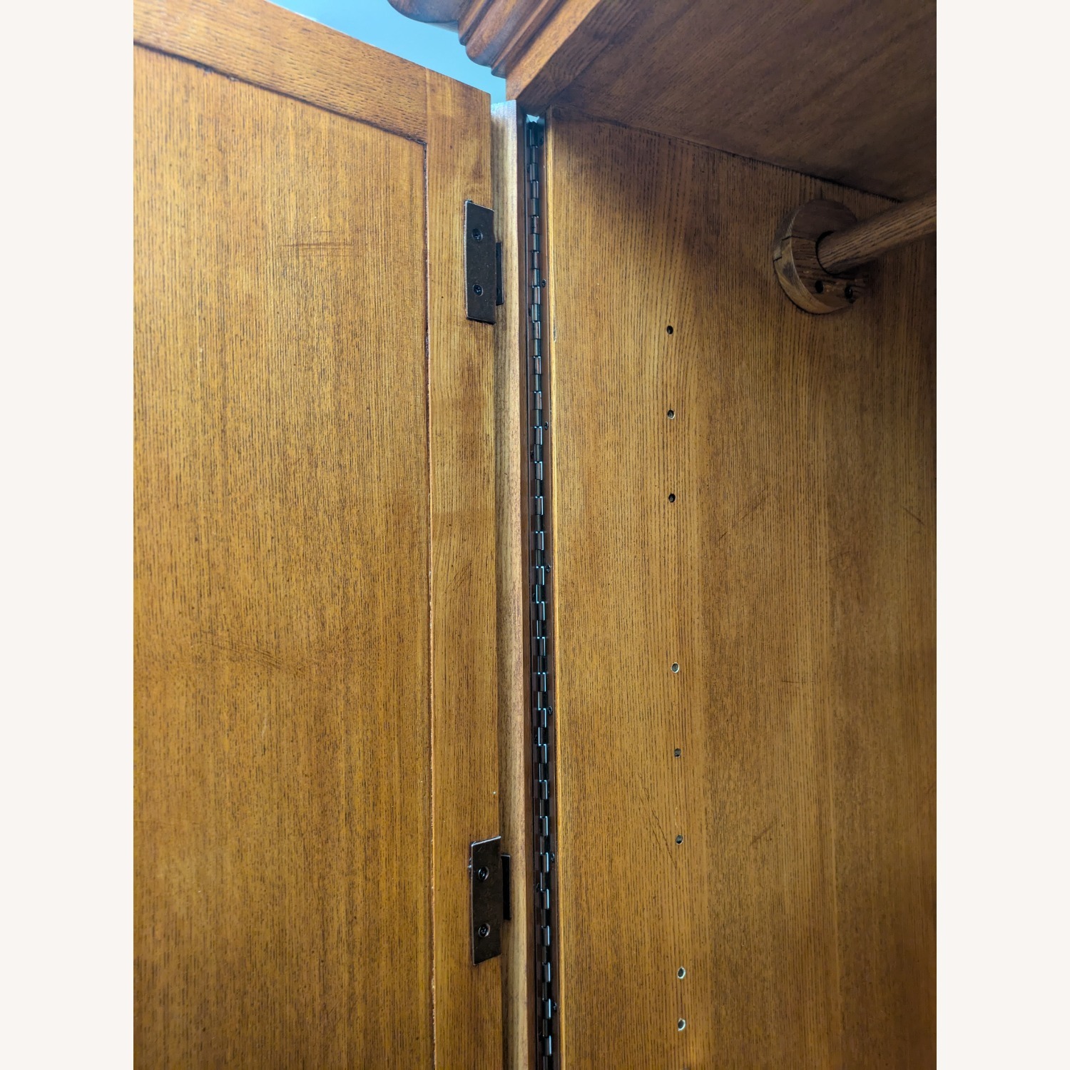 Light Brown Wood Armoire - image-12