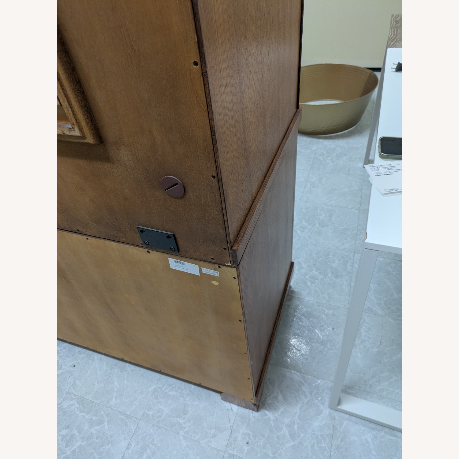 Light Brown Wood Armoire - image-2