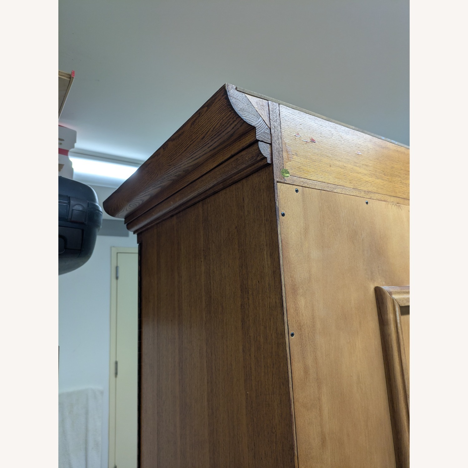 Light Brown Wood Armoire - image-3