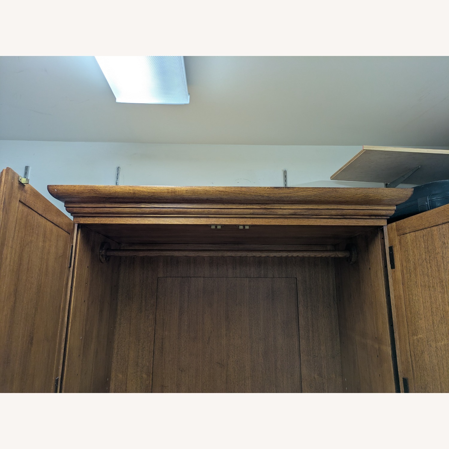 Light Brown Wood Armoire - image-6