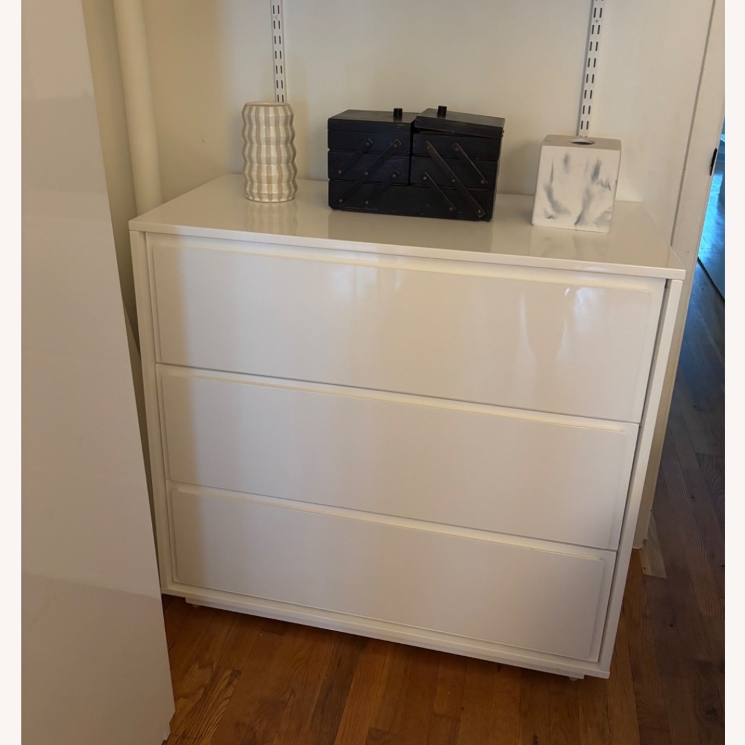 CB2 Gallery White Lacquer Dresser - image-1