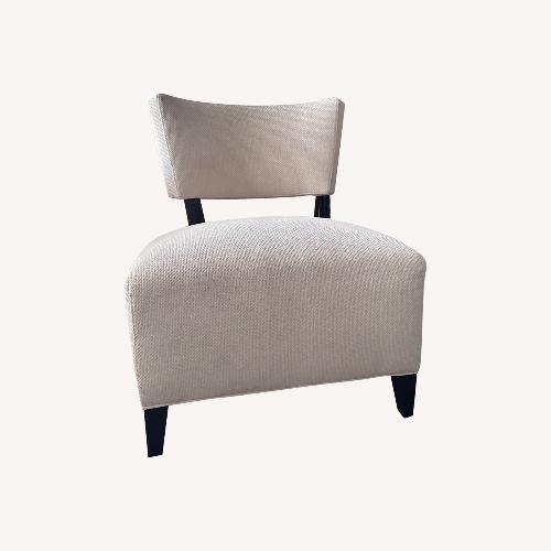 Used Ethan Allen White Fabric Accent Chair for sale on AptDeco