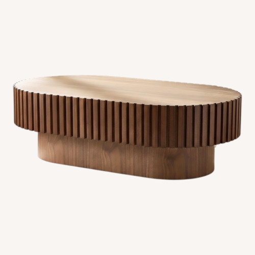 Used Wayfair Dark Brown Wood Coffee Table for sale on AptDeco