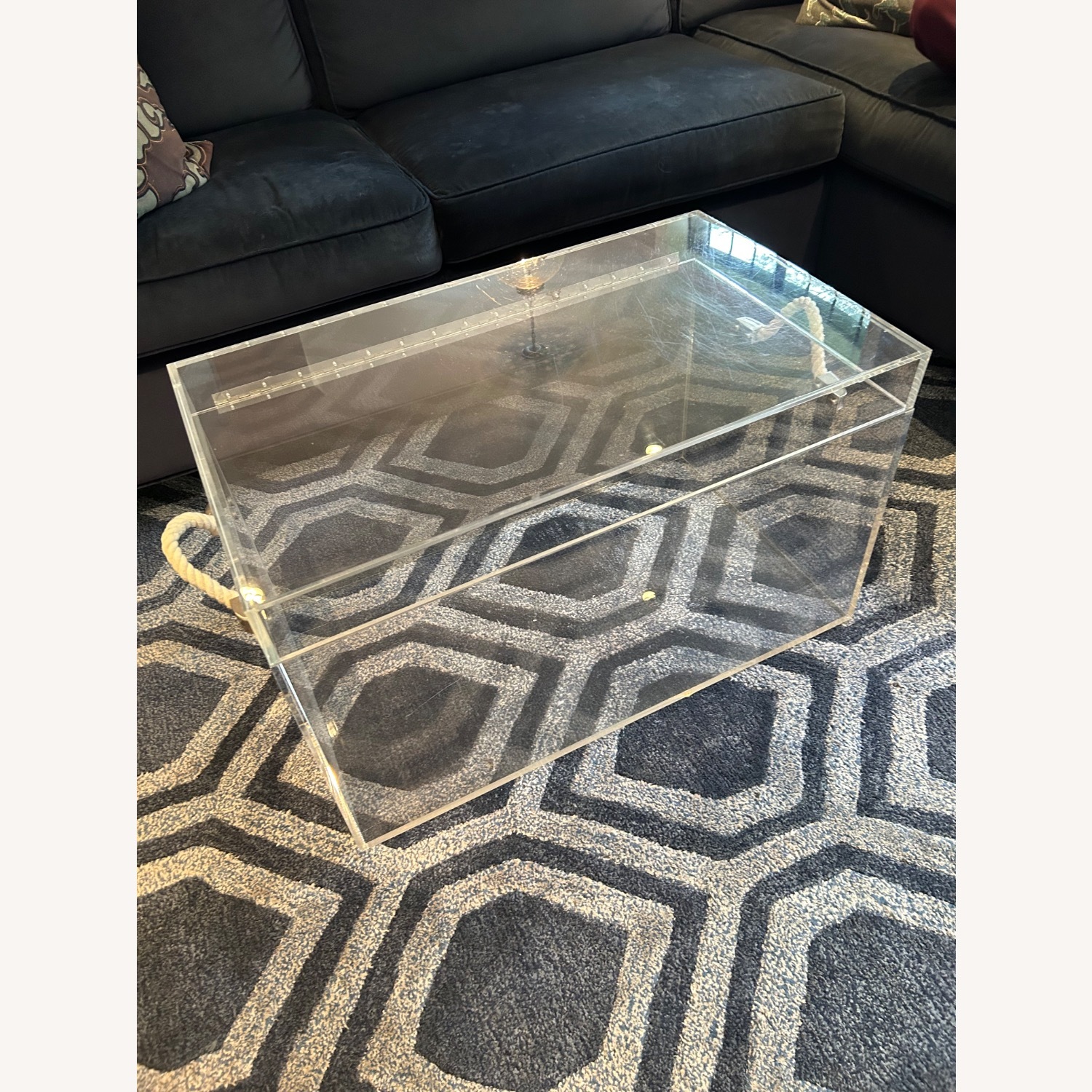 Pot Transparent Table Transparent Coffee Table - AptDeco