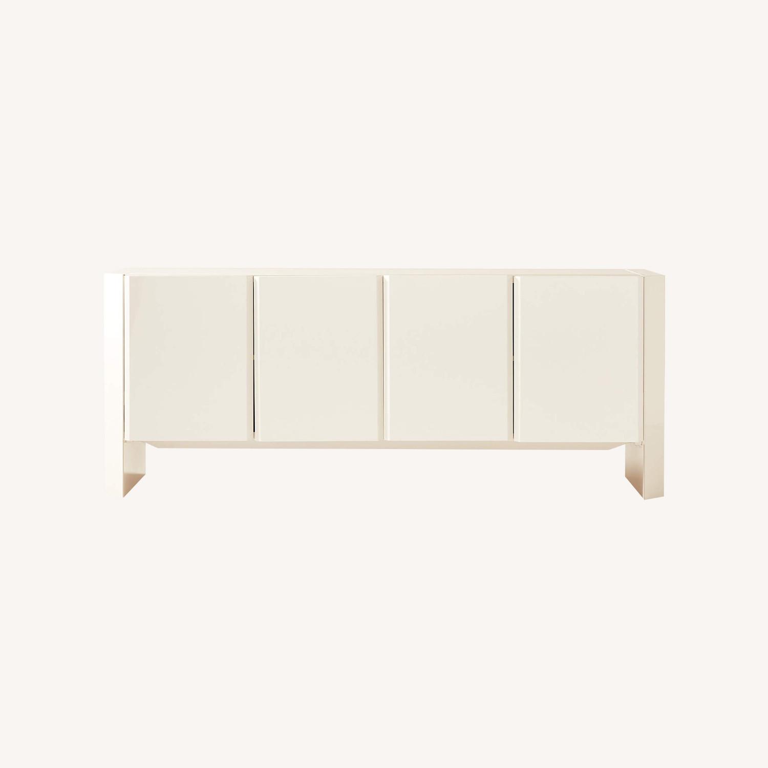 CB2 Kirnan 72" White Media Storage - image-0