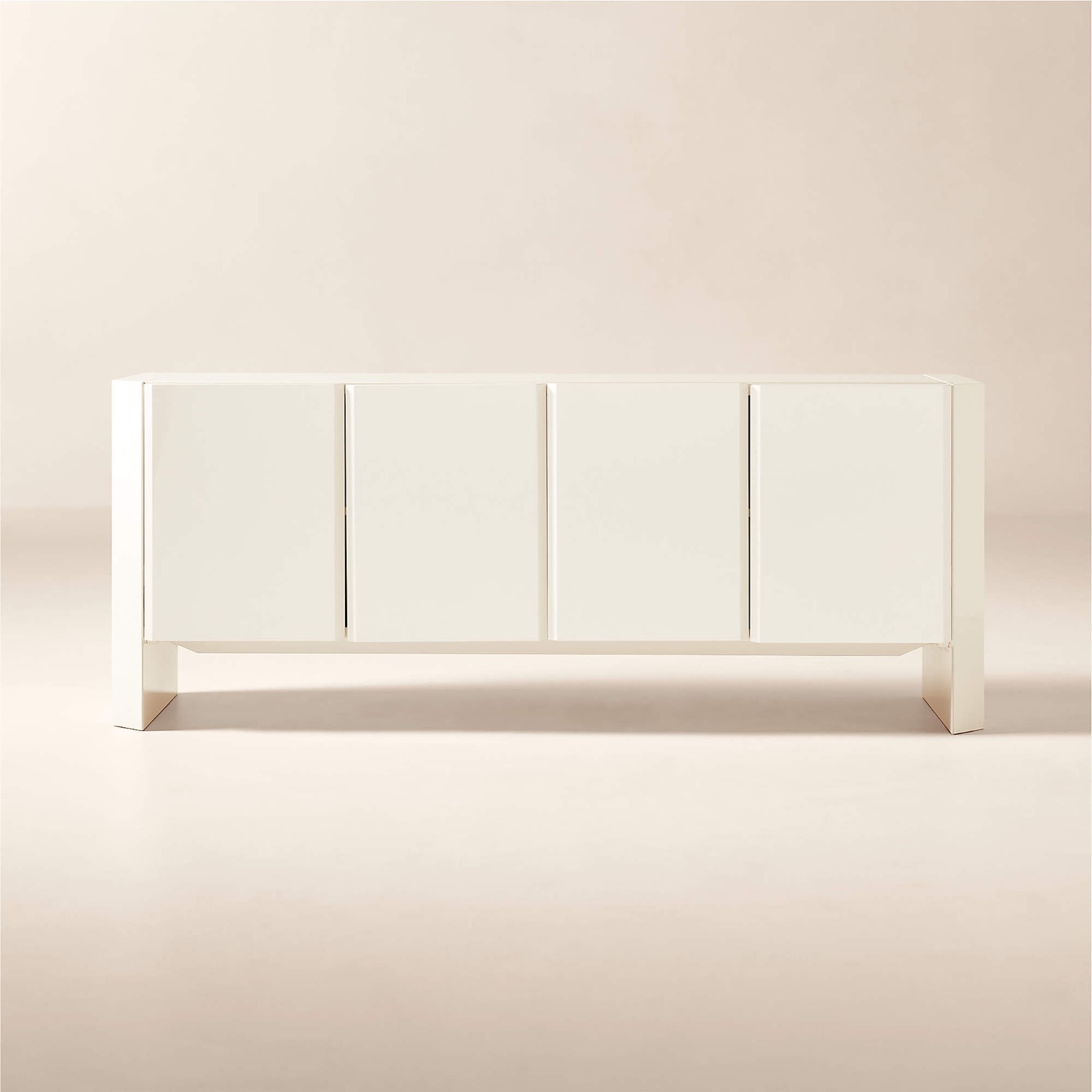 CB2 Kirnan 72" White Media Storage - image-1
