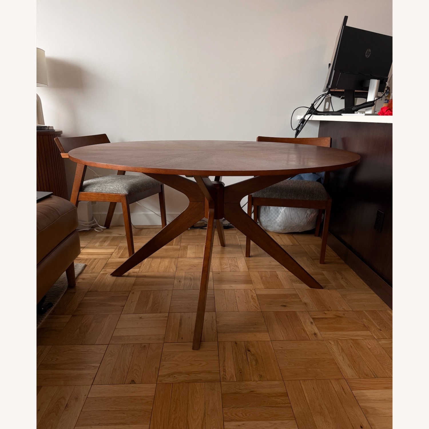 Article Walnut Dining Table + 4 Chairs - image-2