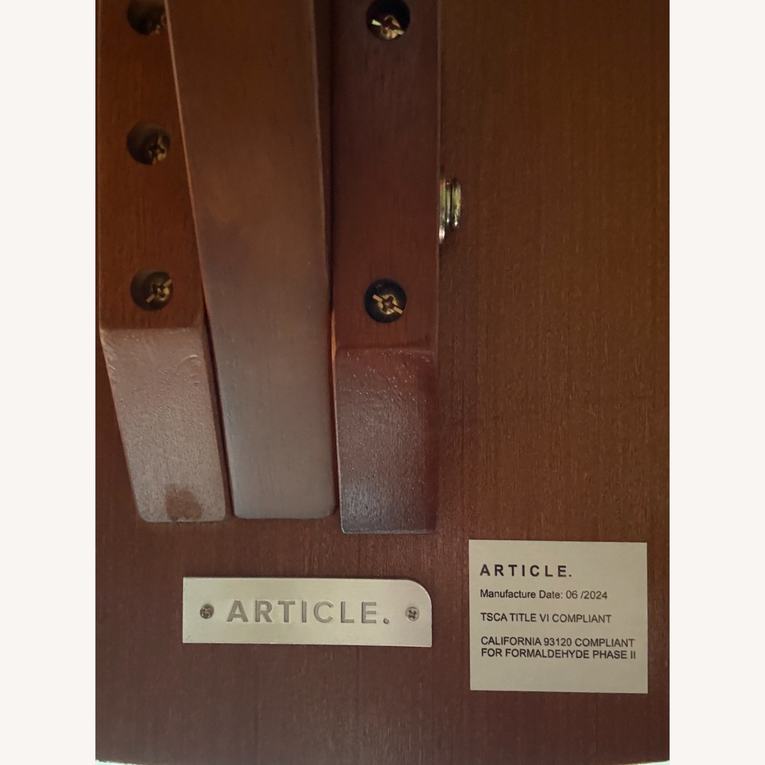 Article Walnut Dining Table + 4 Chairs - image-4