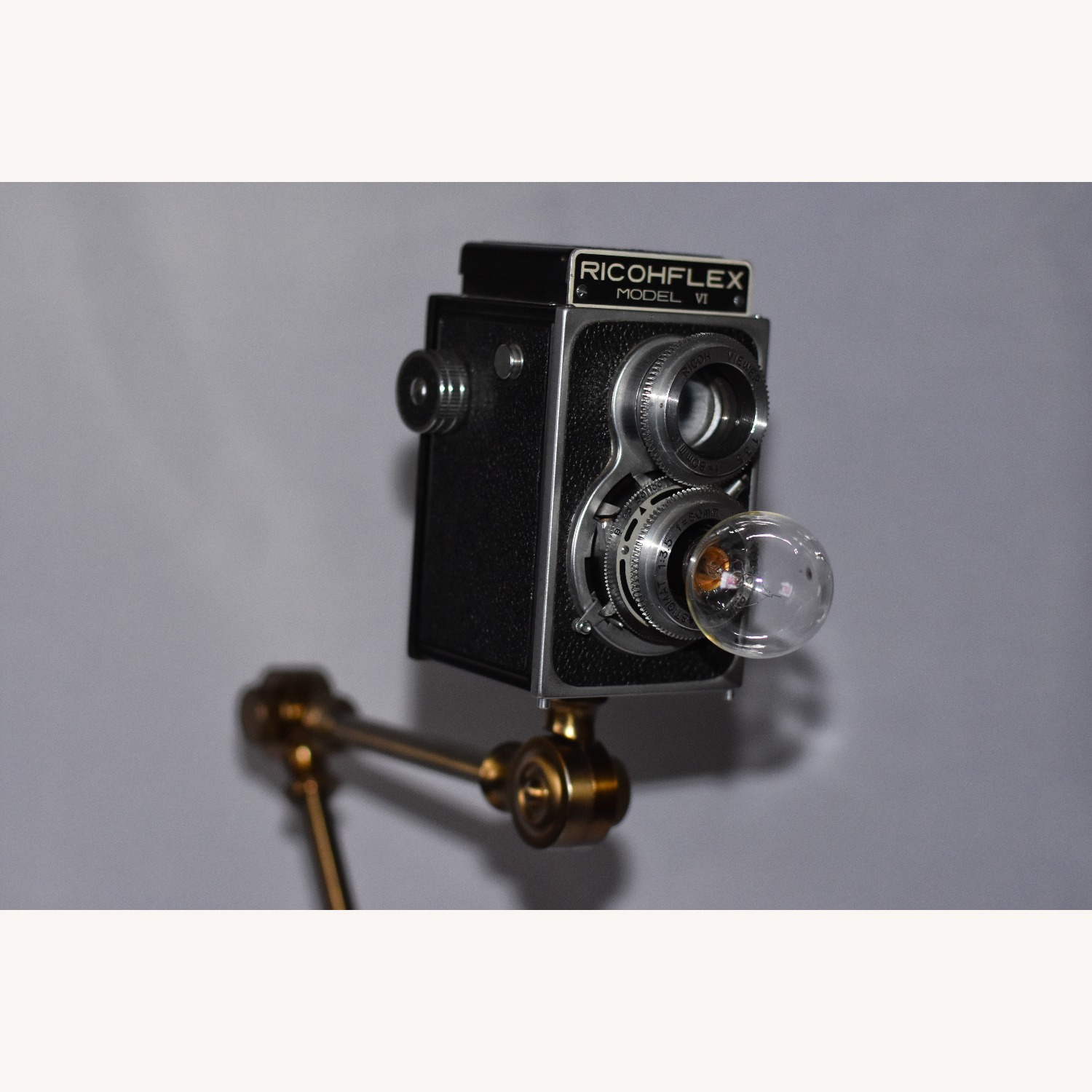Vintage Ricohflex Camera Lamp - image-5