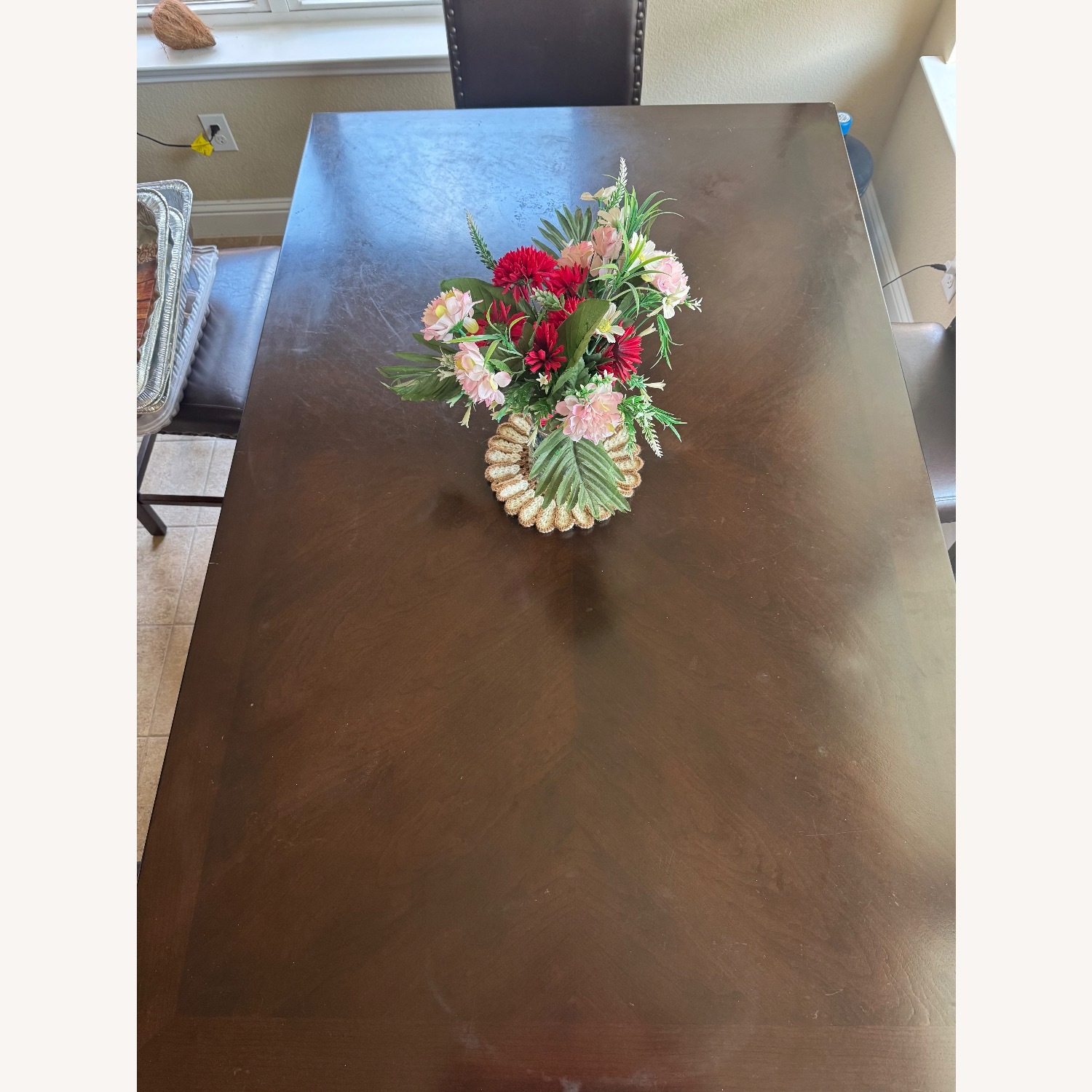 Ashley Solid Wood Dining Table with 6 Chairs - image-1