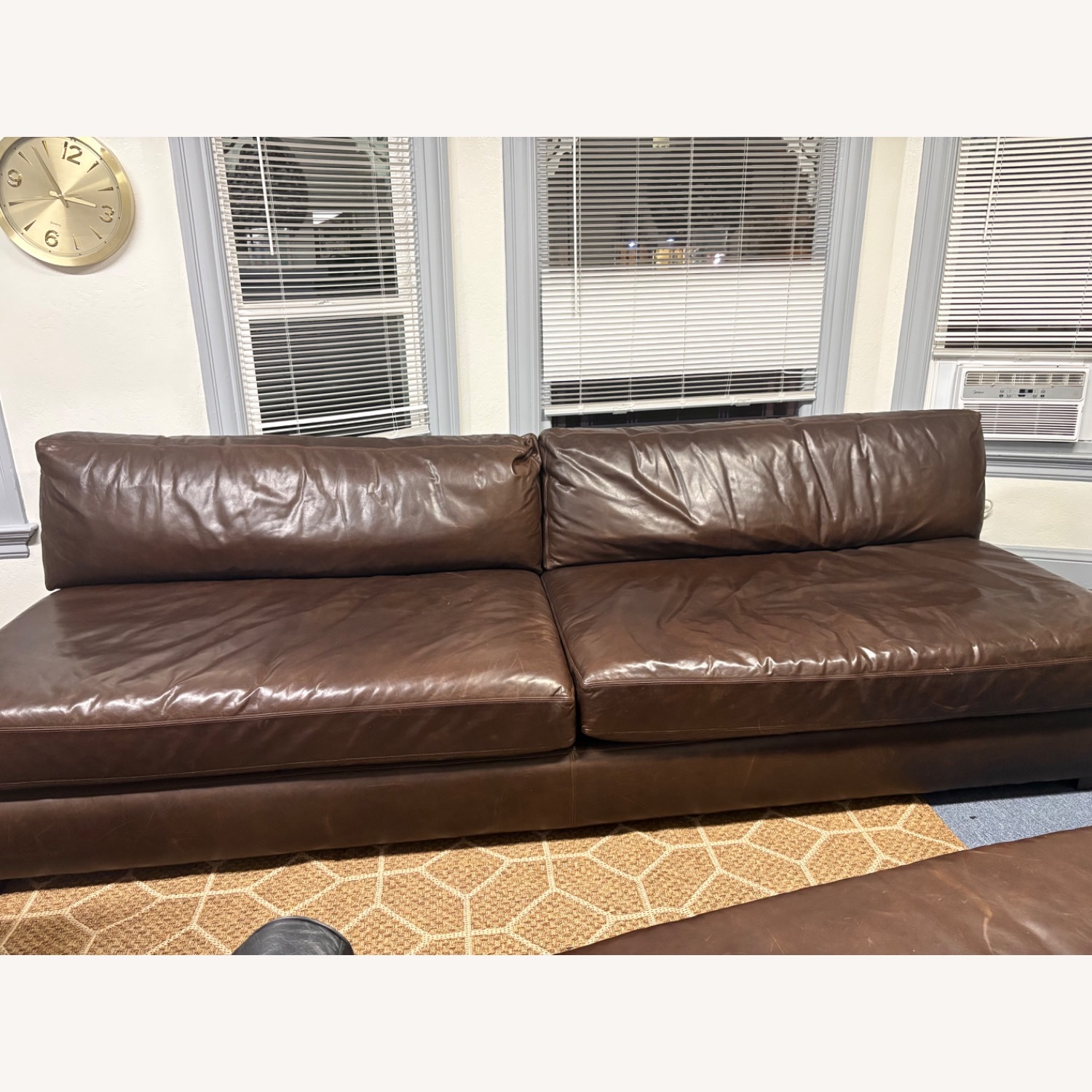 Restoration Hardware Maxwell Leather Sectional - image-2