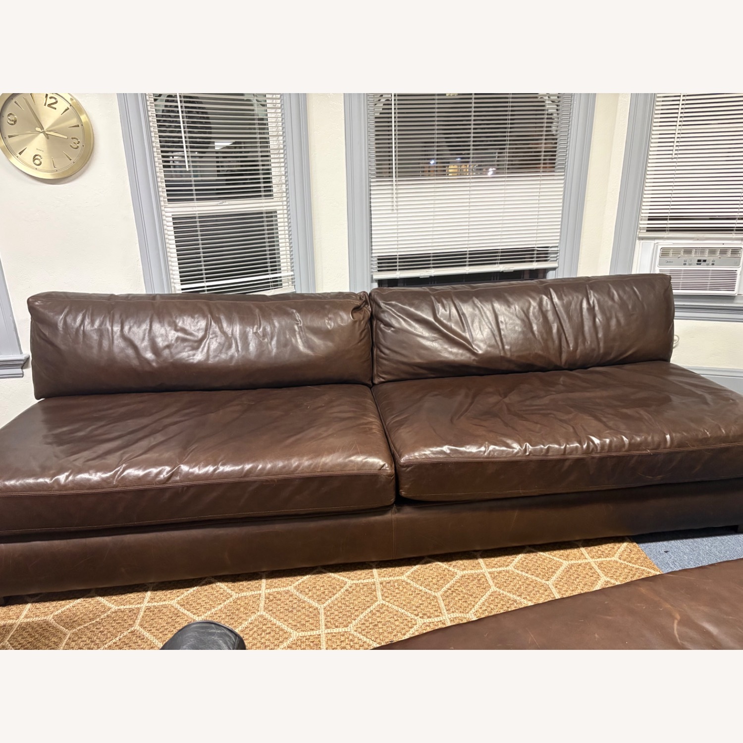 Restoration Hardware Maxwell Leather Sectional - image-3