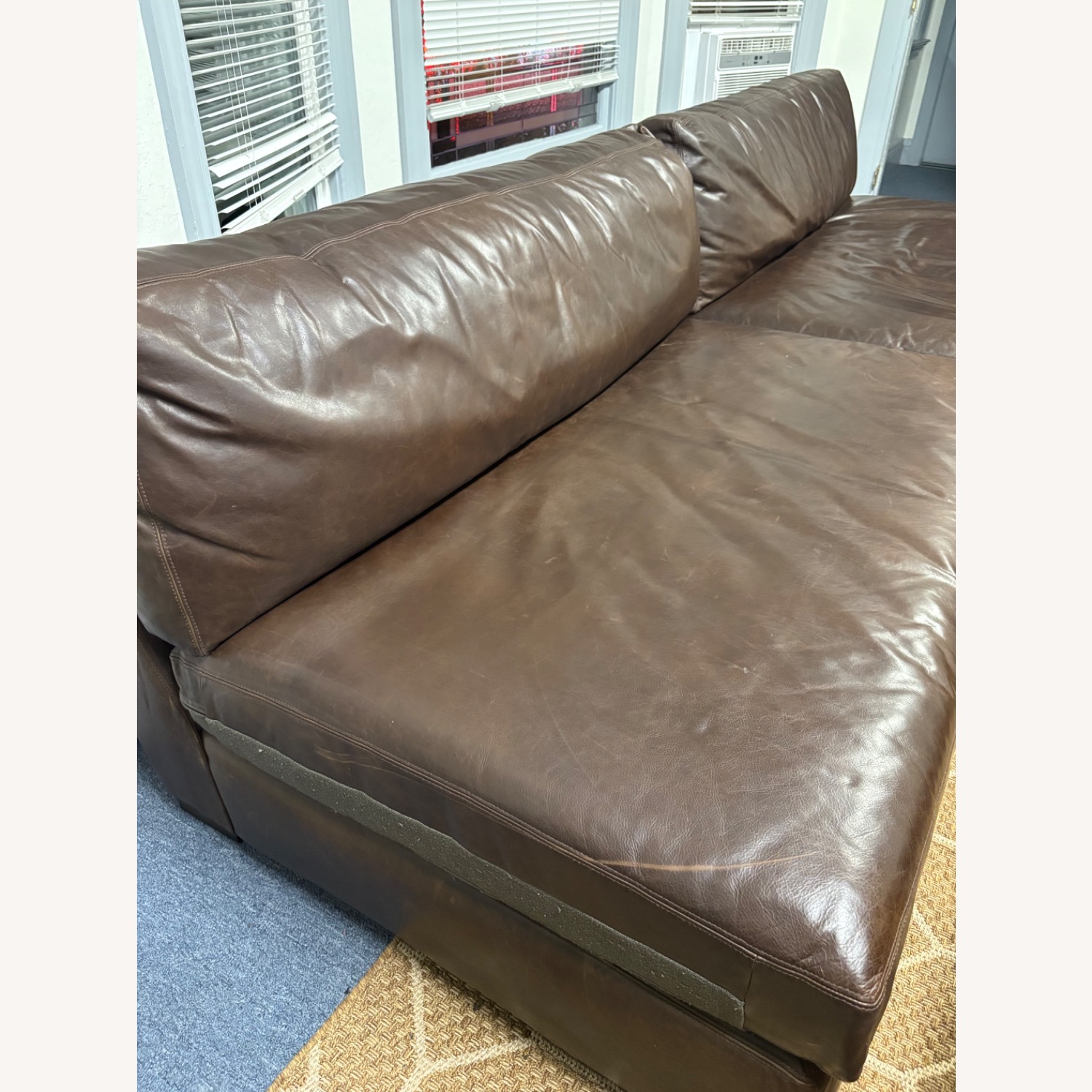 Restoration Hardware Maxwell Leather Sectional - image-7