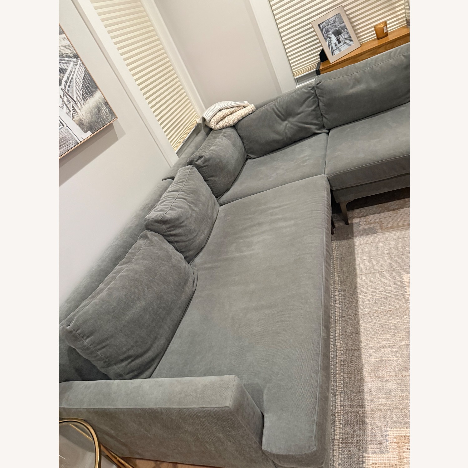 West Elm Andes Light Gray 3+ Piece Sectional - image-2