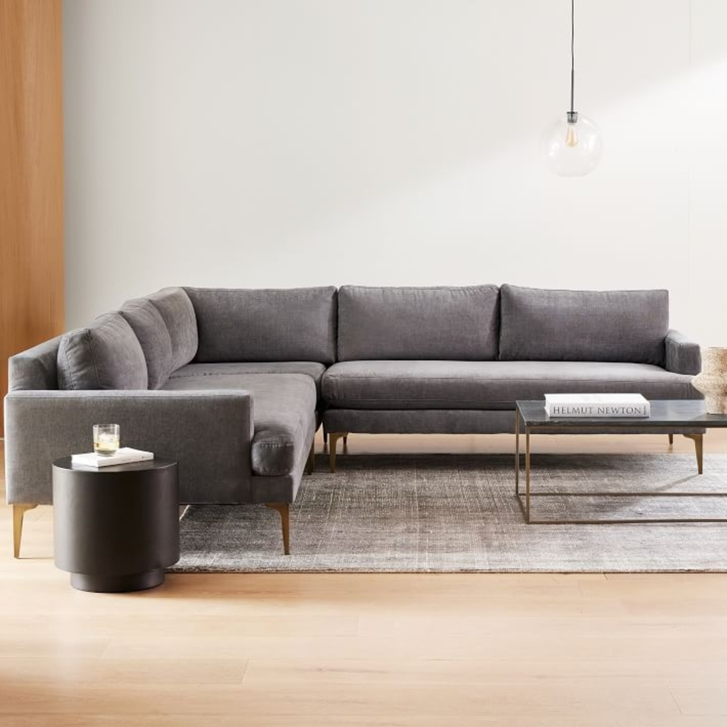 West Elm Andes Light Gray 3+ Piece Sectional - image-12