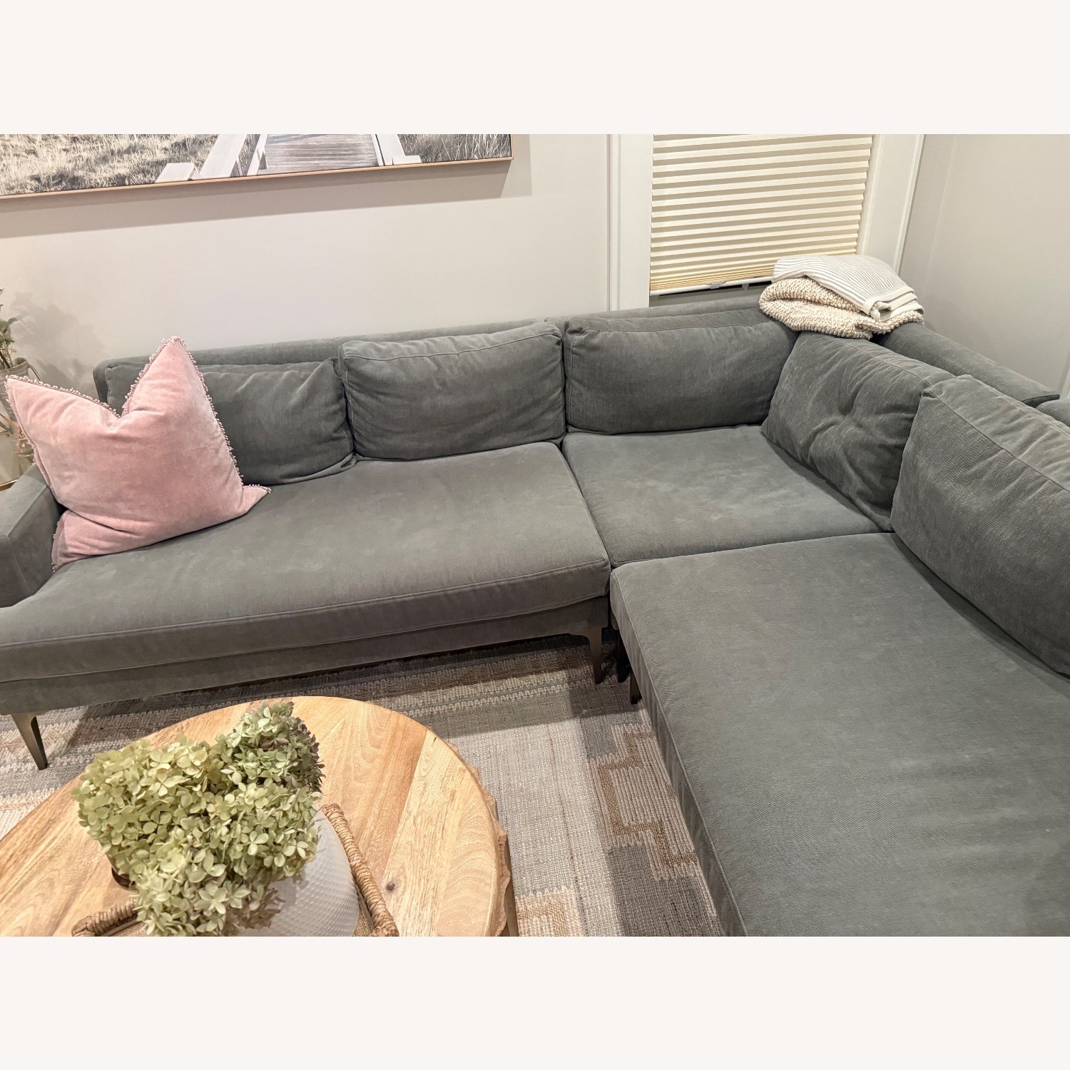 West Elm Andes Light Gray 3+ Piece Sectional - image-7