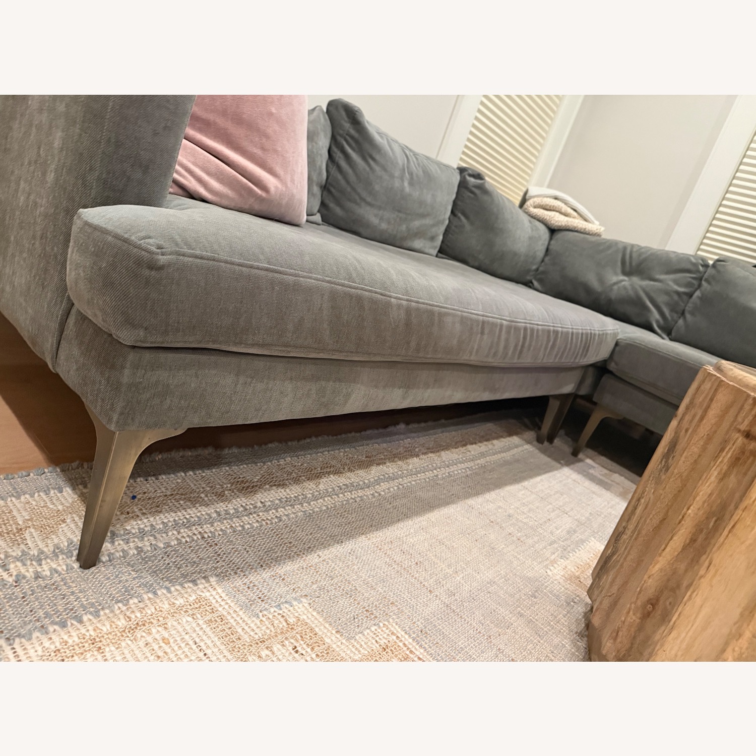 West Elm Andes Light Gray 3+ Piece Sectional - image-6