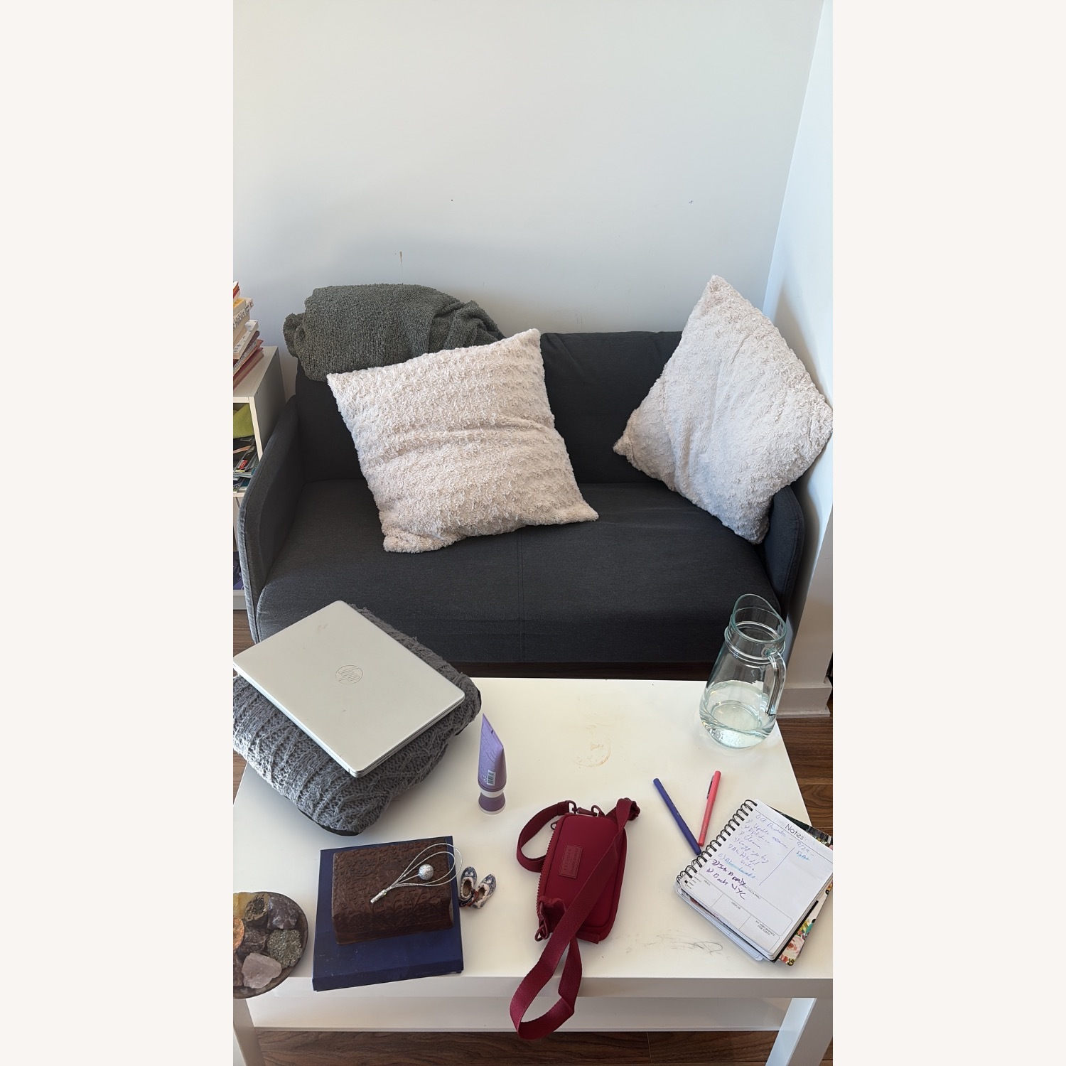 IKEA LINANÄS Blue Fabric Chaise Lounge - image-1