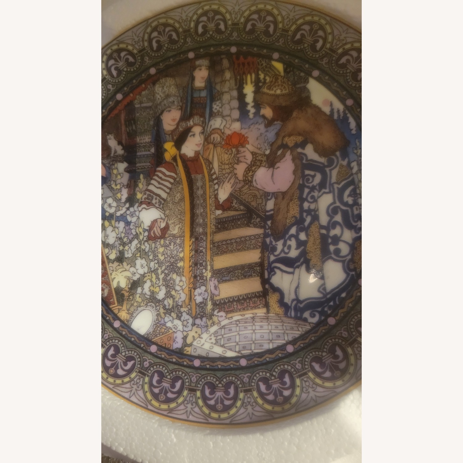 Scarlet Flower  #4 Russian Decirative Plate - image-1