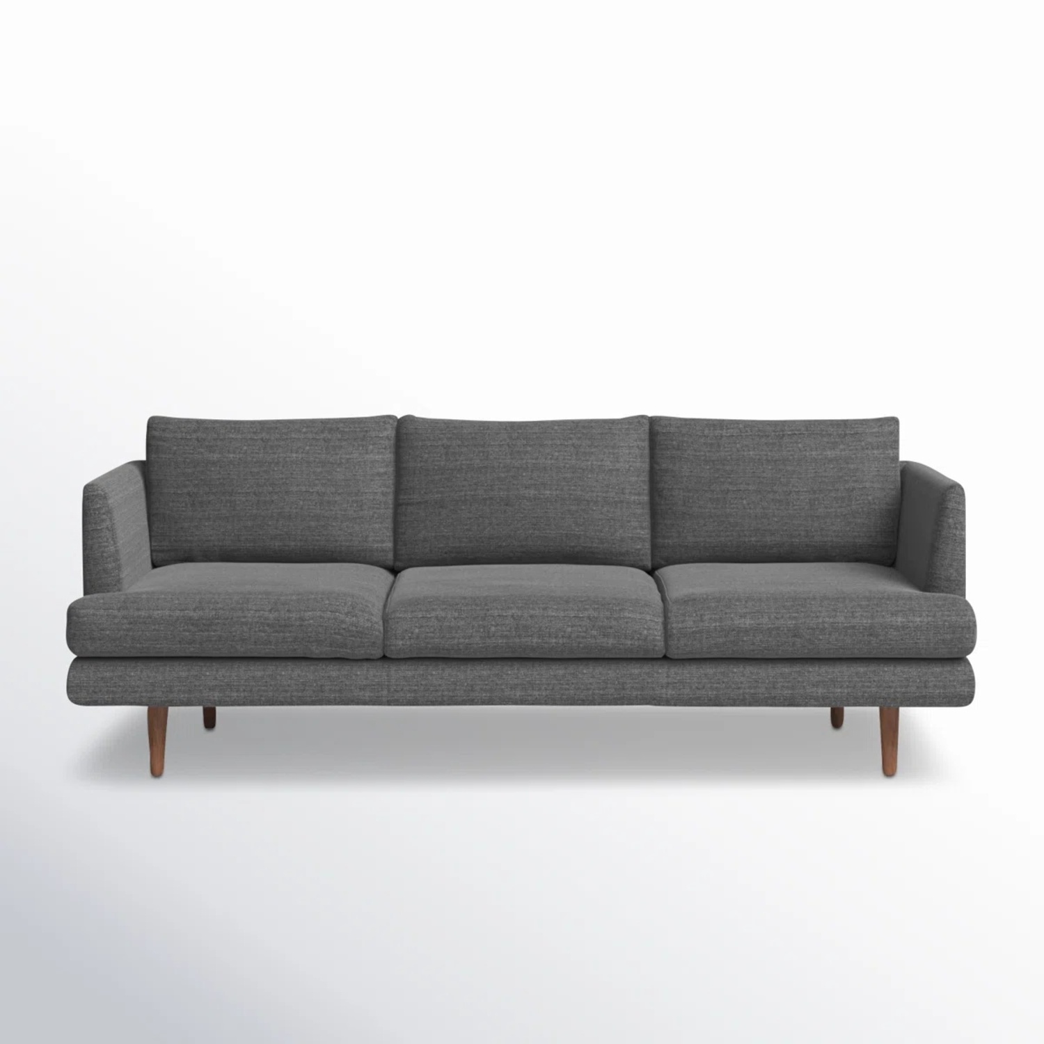 AllModern Miller Light Gray Velvet 3+ Seater Sofa - image-0